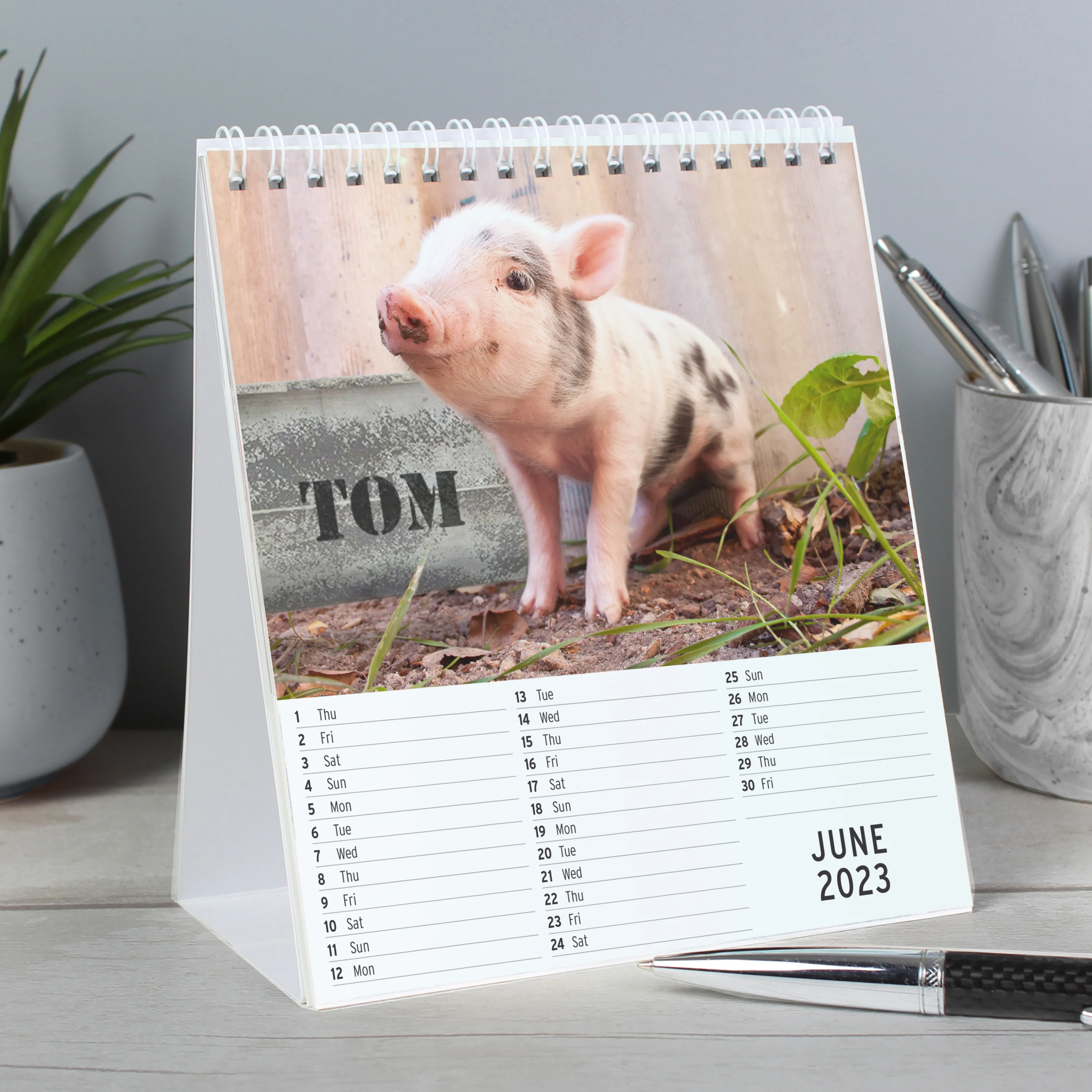 Personalised Cute Animals Desk Calendar - Image 3
