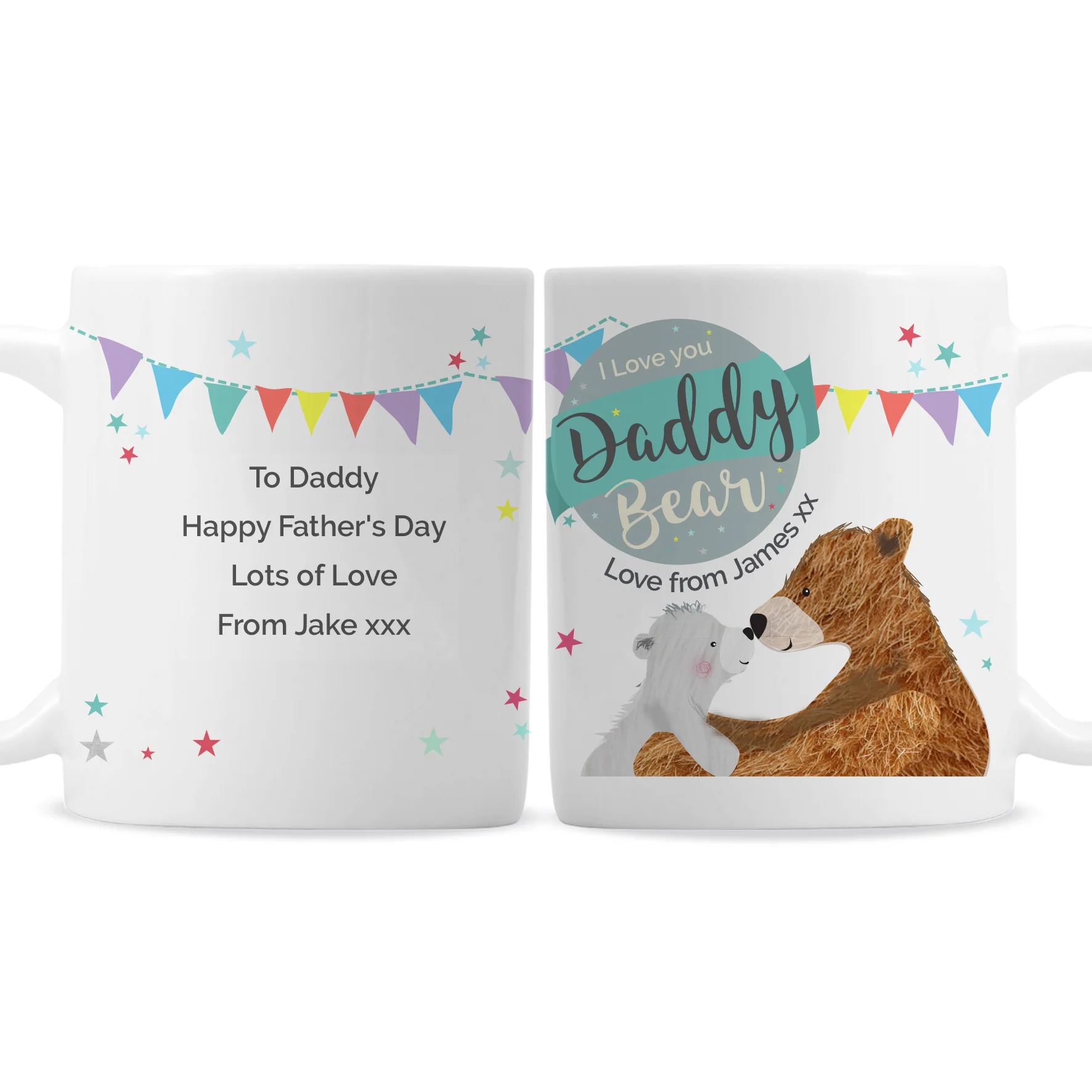 Personalised Daddy Bear Bunting Mug - Image 2