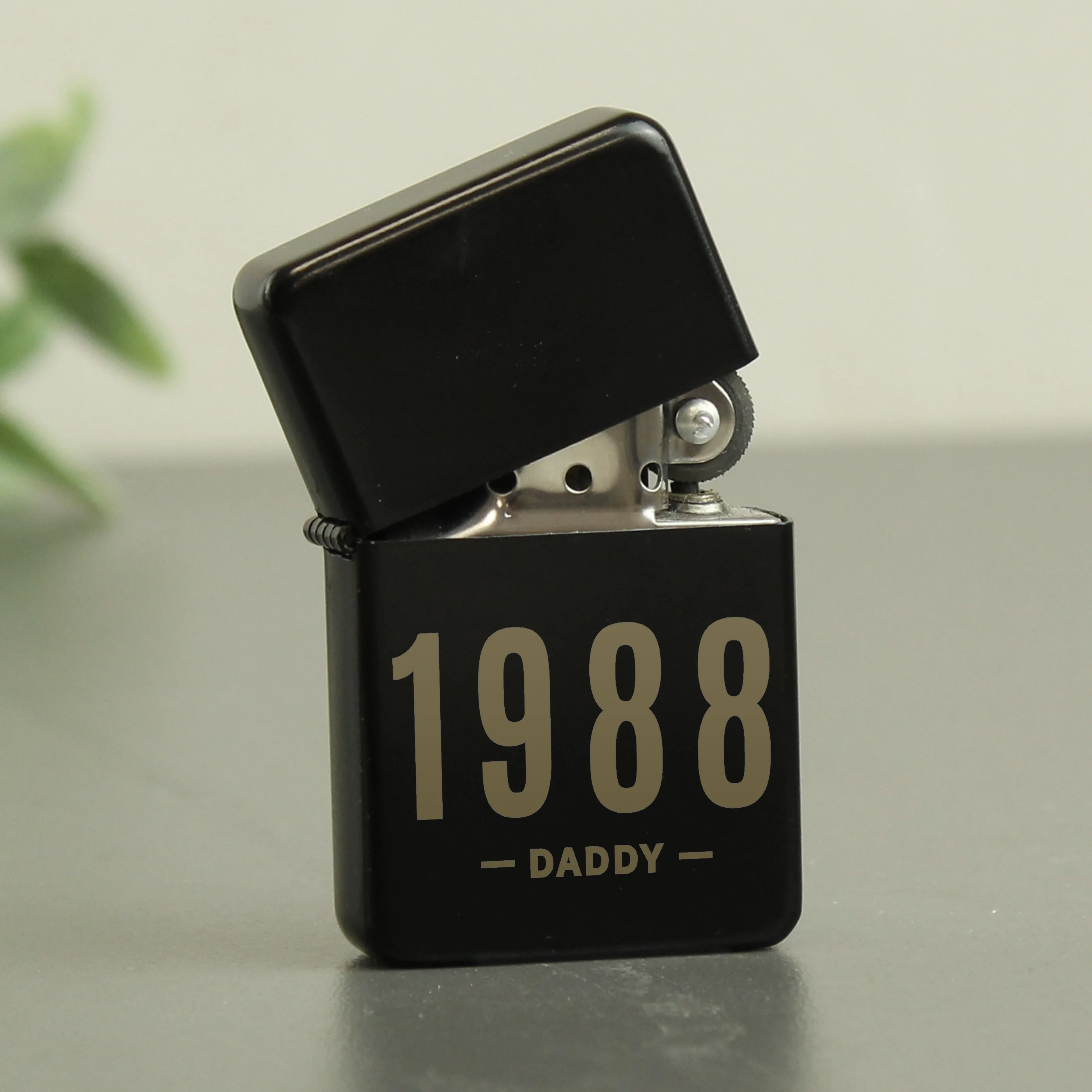 Personalised Date & Name Black Lighter - Image 2
