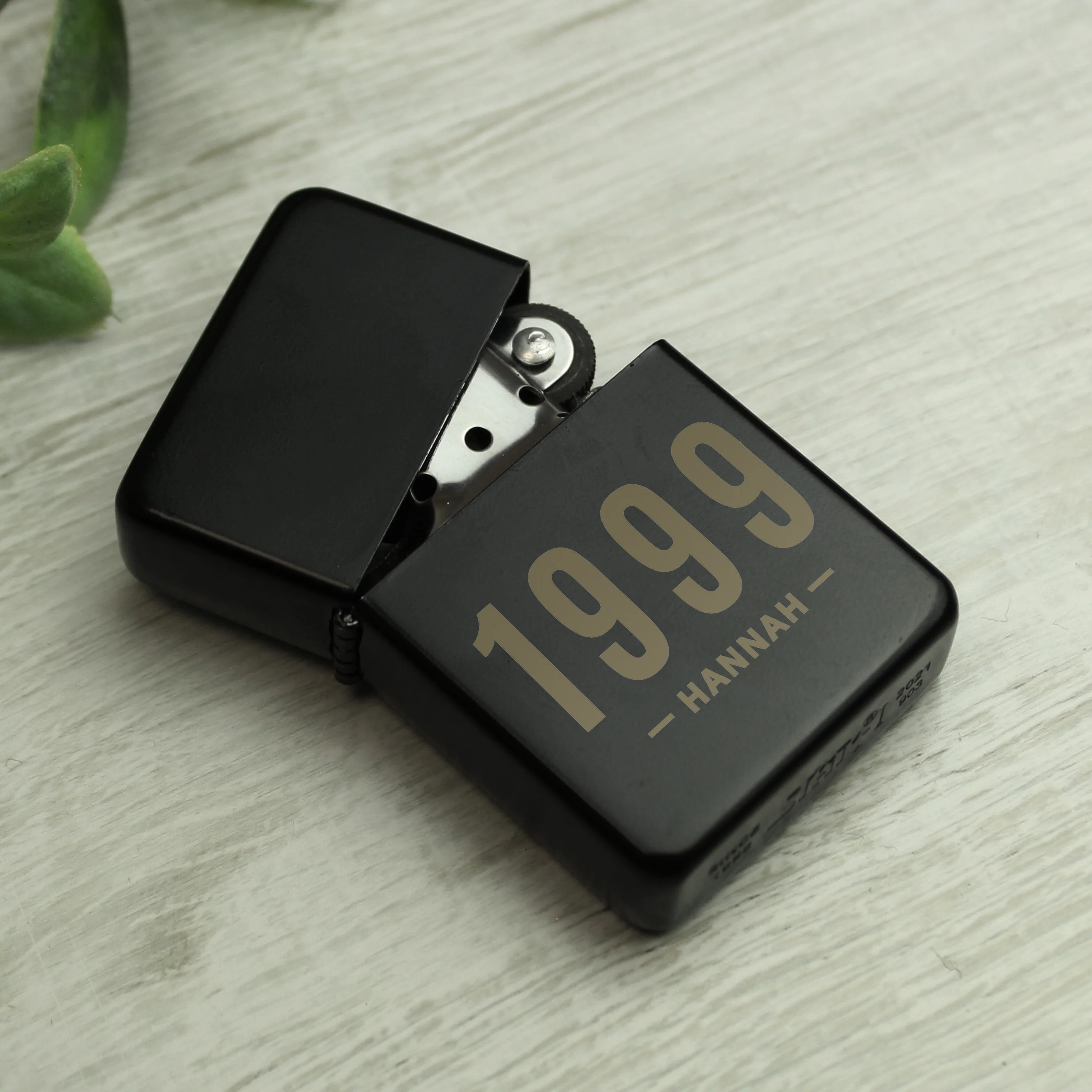 Personalised Date & Name Black Lighter - Image 4