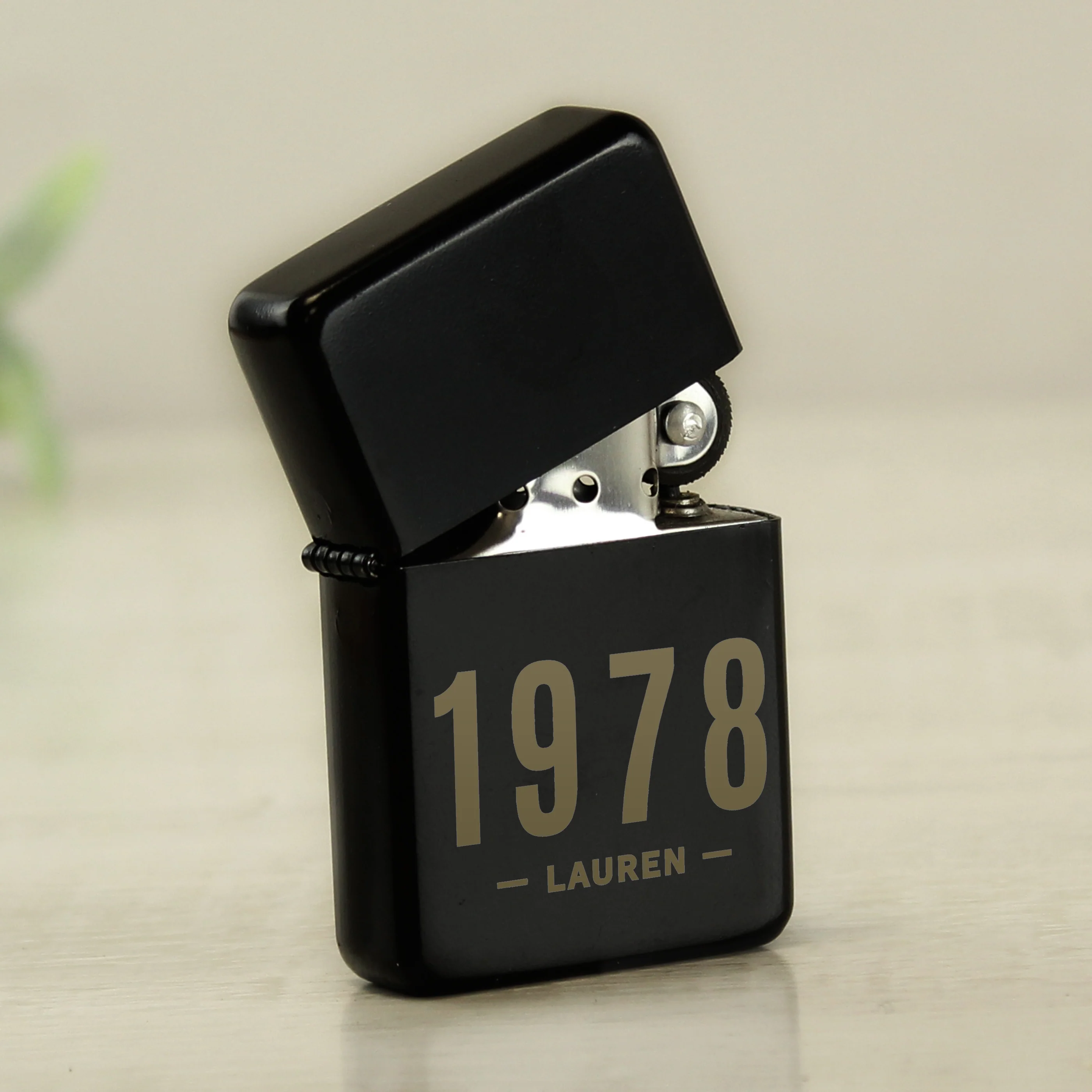 Personalised Date & Name Black Lighter - Image 6