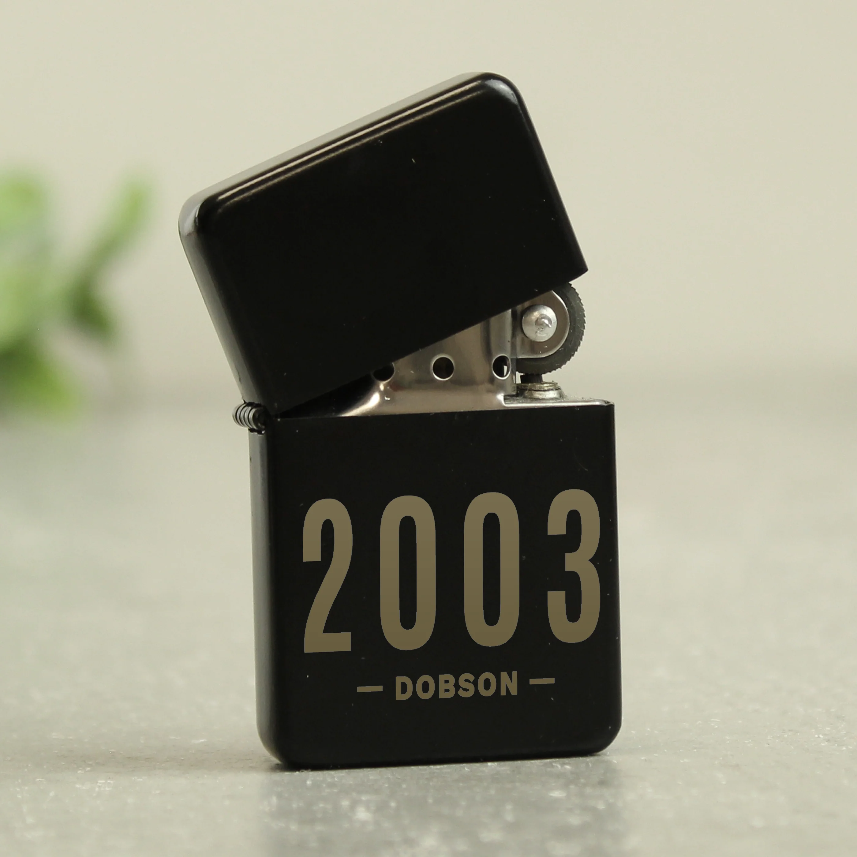 Personalised Date & Name Black Lighter - Image 7