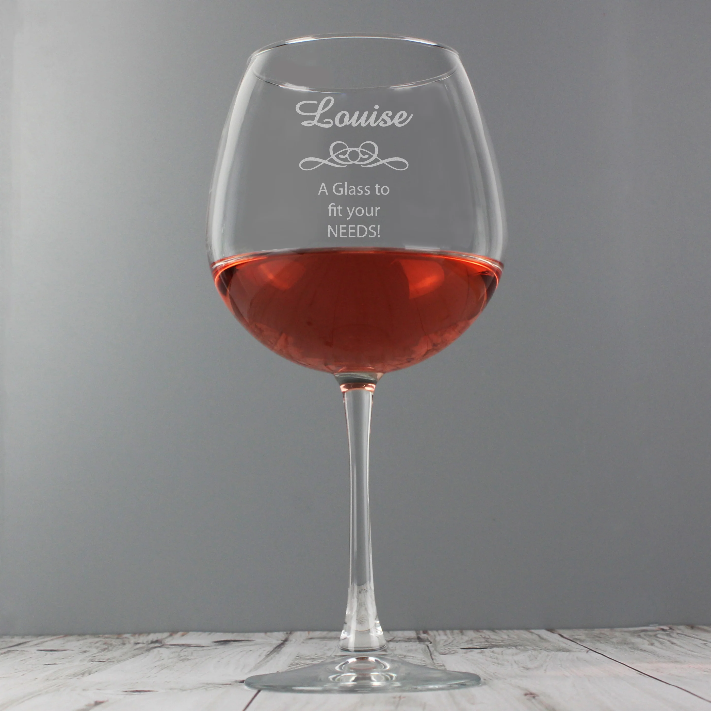 Personalised Decorative Bottle of Wine Glass - Image 4