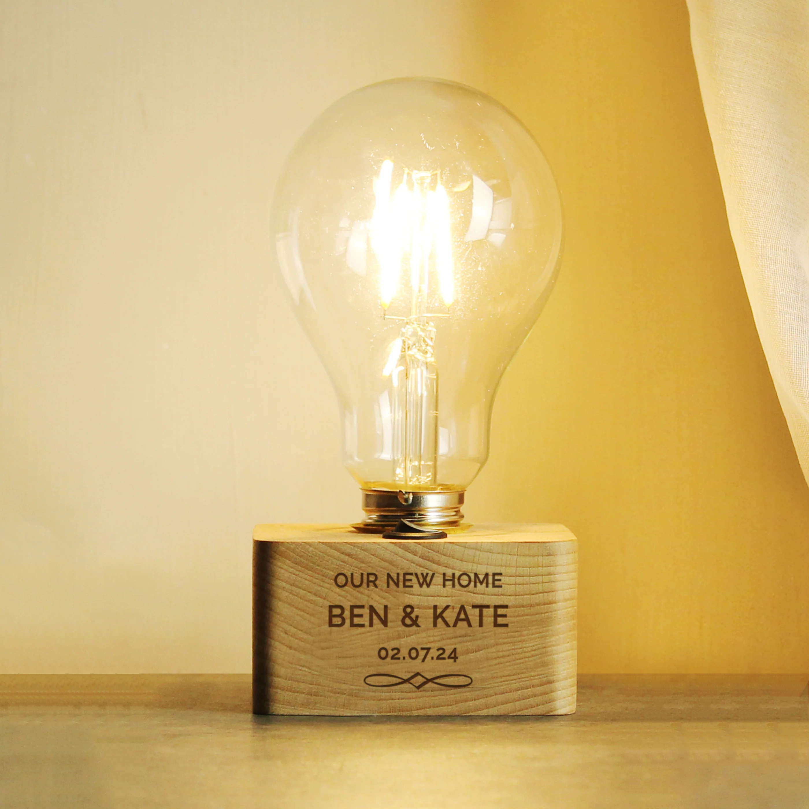 Personalised Decorative LED Bulb Table Lamp - Image 3