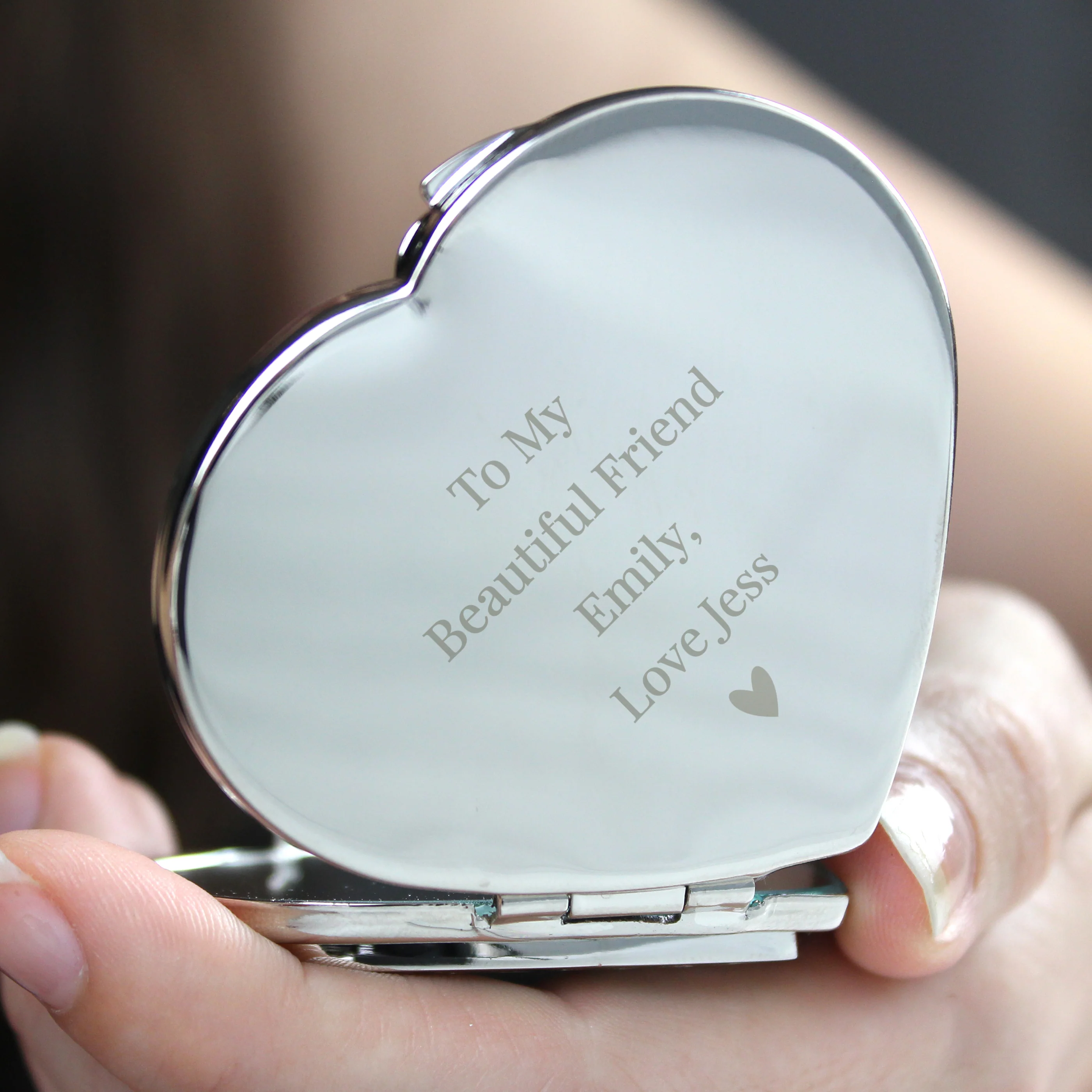 Personalised Diamante Heart Compact Mirror - Image 7