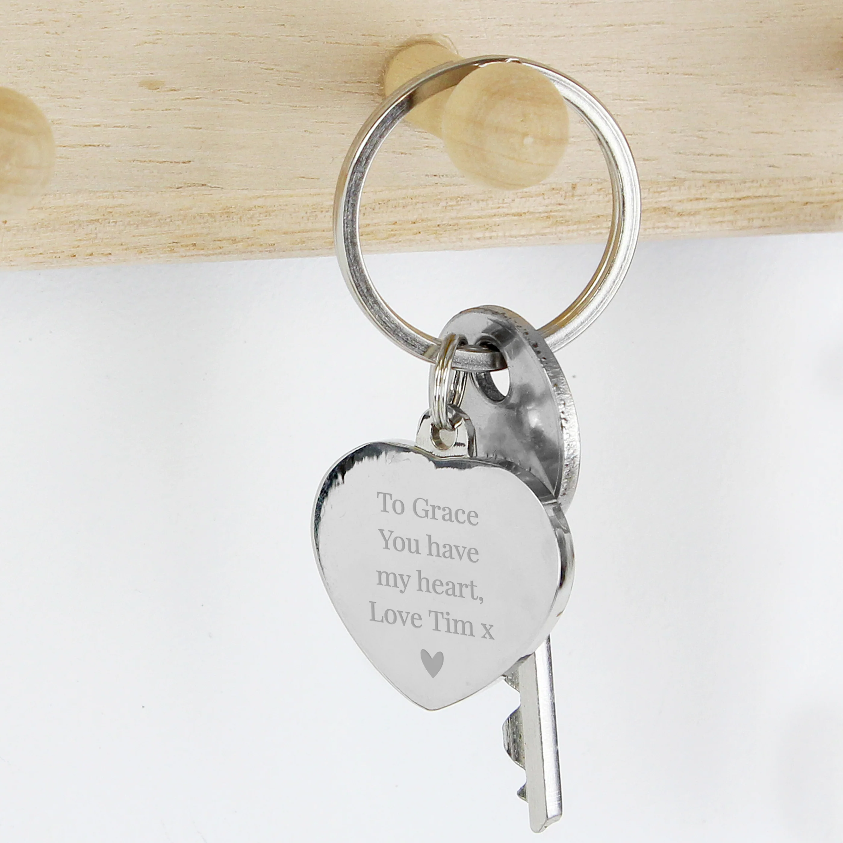 Personalised Diamante Heart Keyring - Image 6