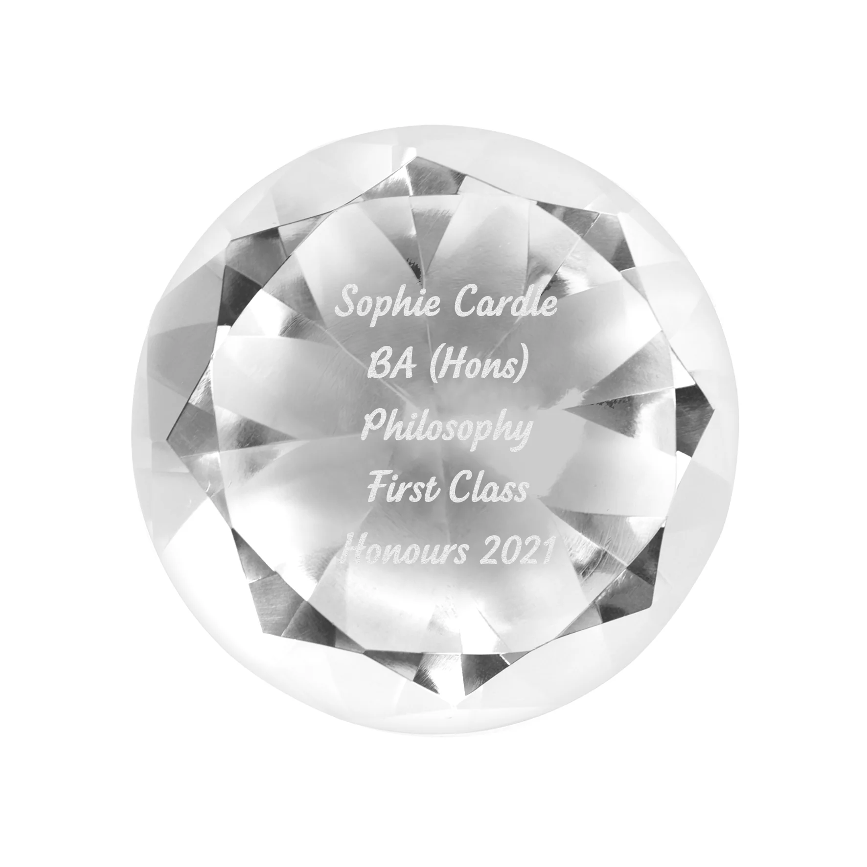 Personalised Diamond Paperweight - Image 2