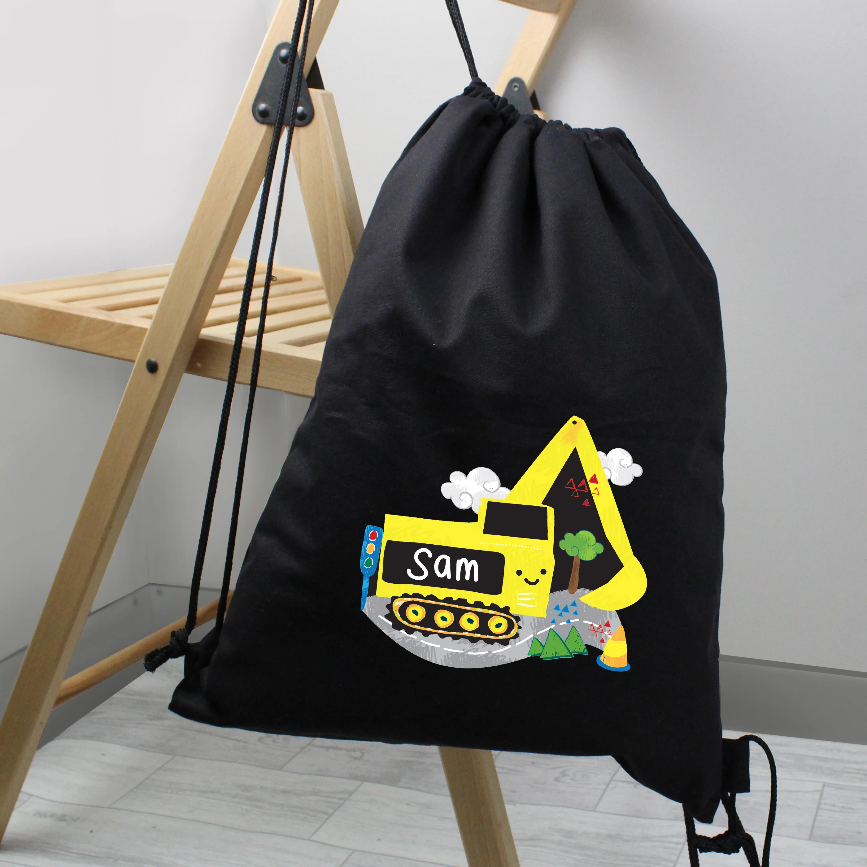 Personalised Digger Black Kit Bag - Image 5