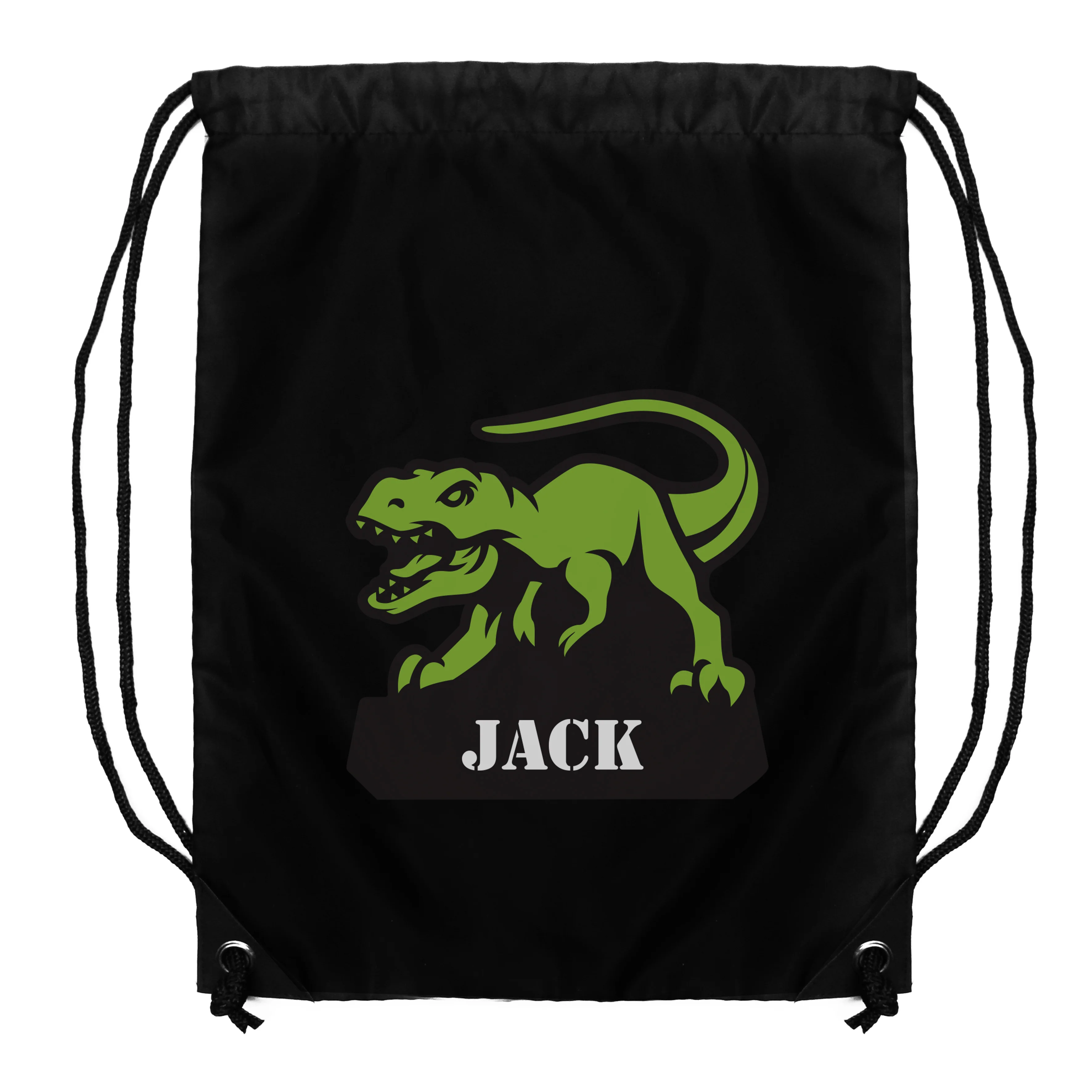 Personalised Dinosaur Black Kit Bag - Image 5