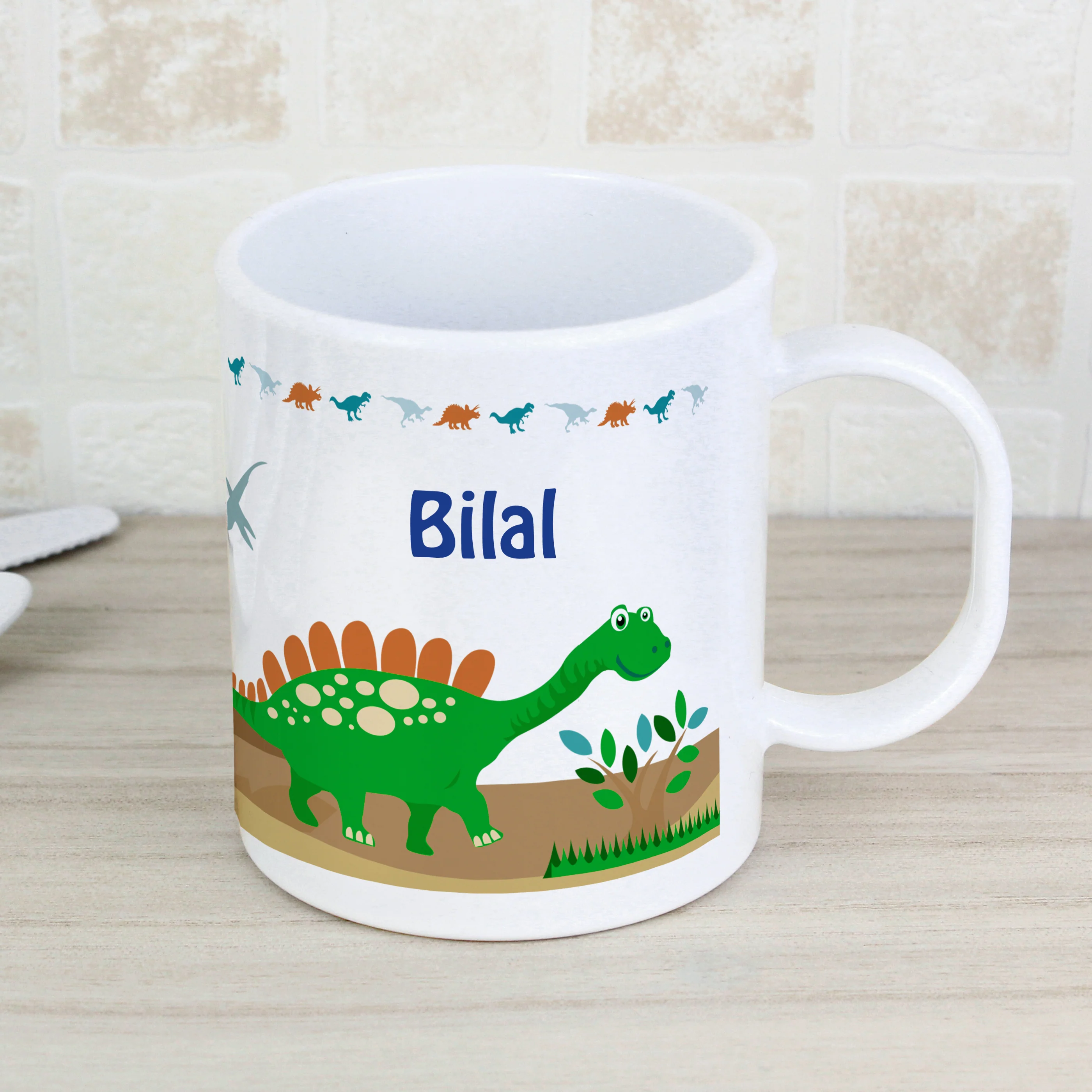 Personalised Dinosaur Plastic Mug - Image 4