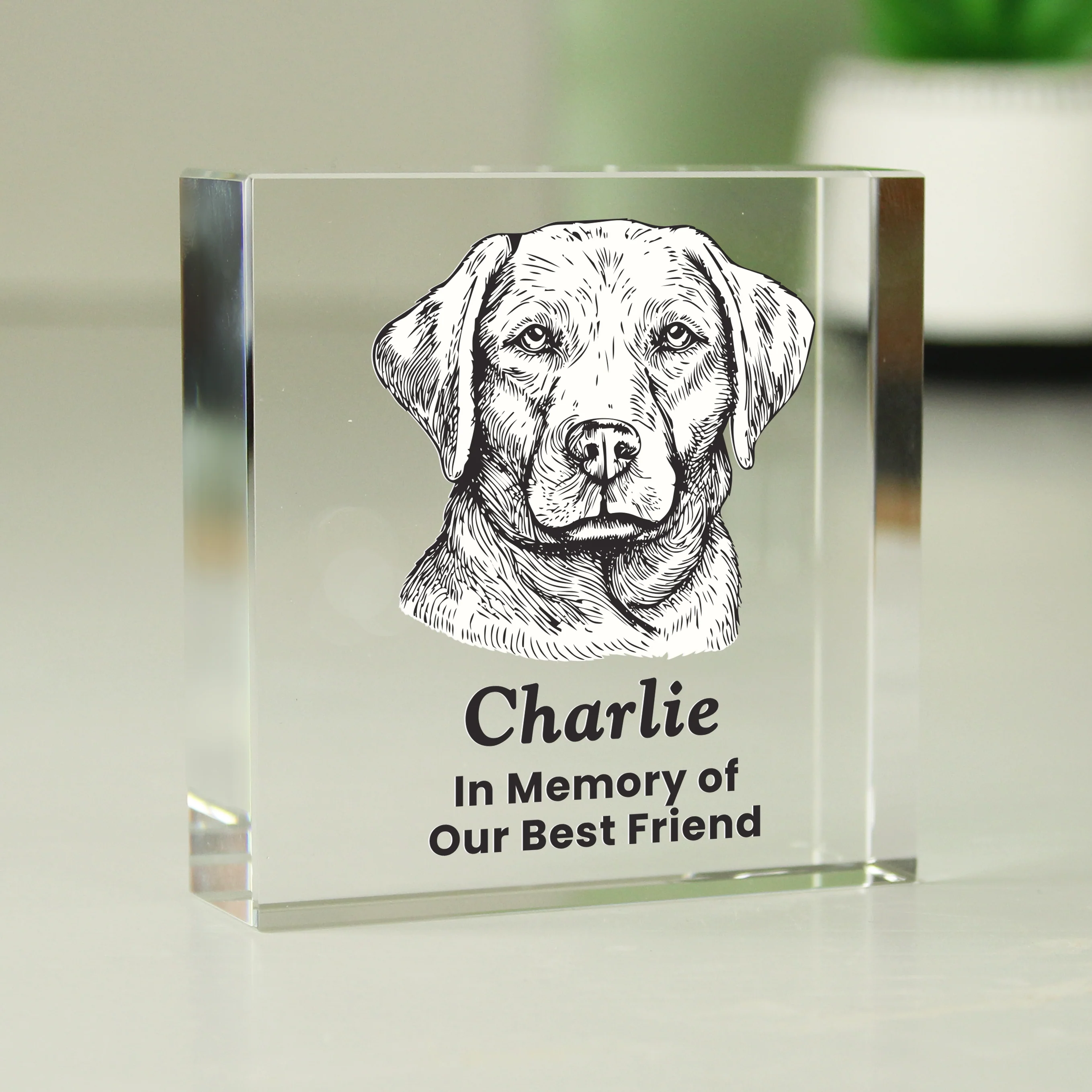 Personalised Dog Breed Small Crystal Ornament - Image 4