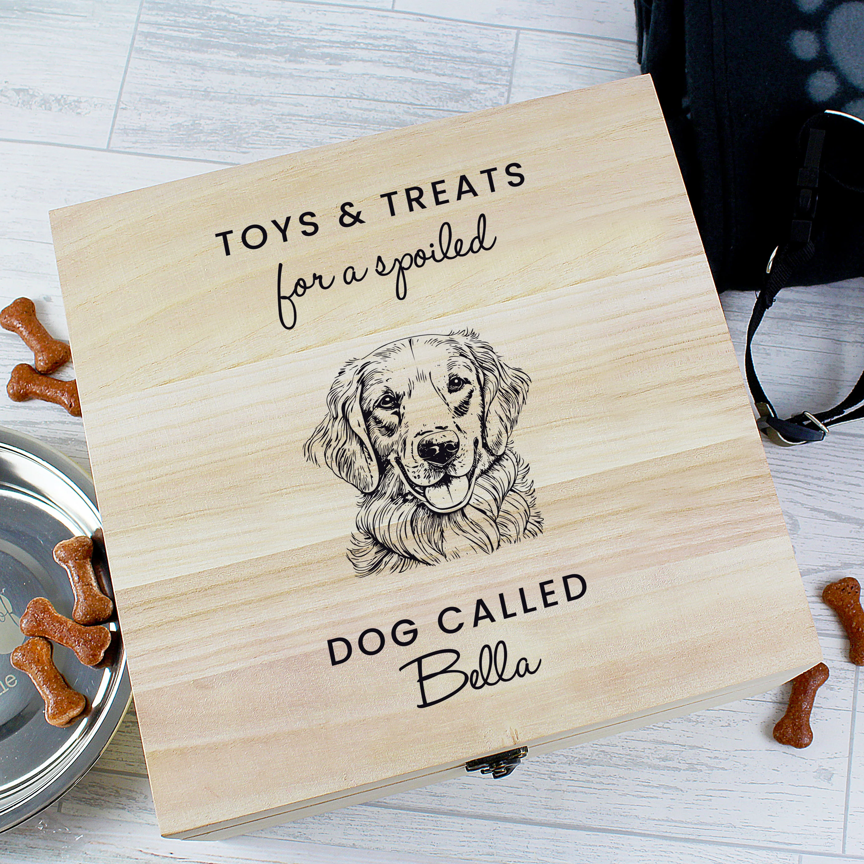 Personalised Dog Breed Wooden Storage Box - Image 3