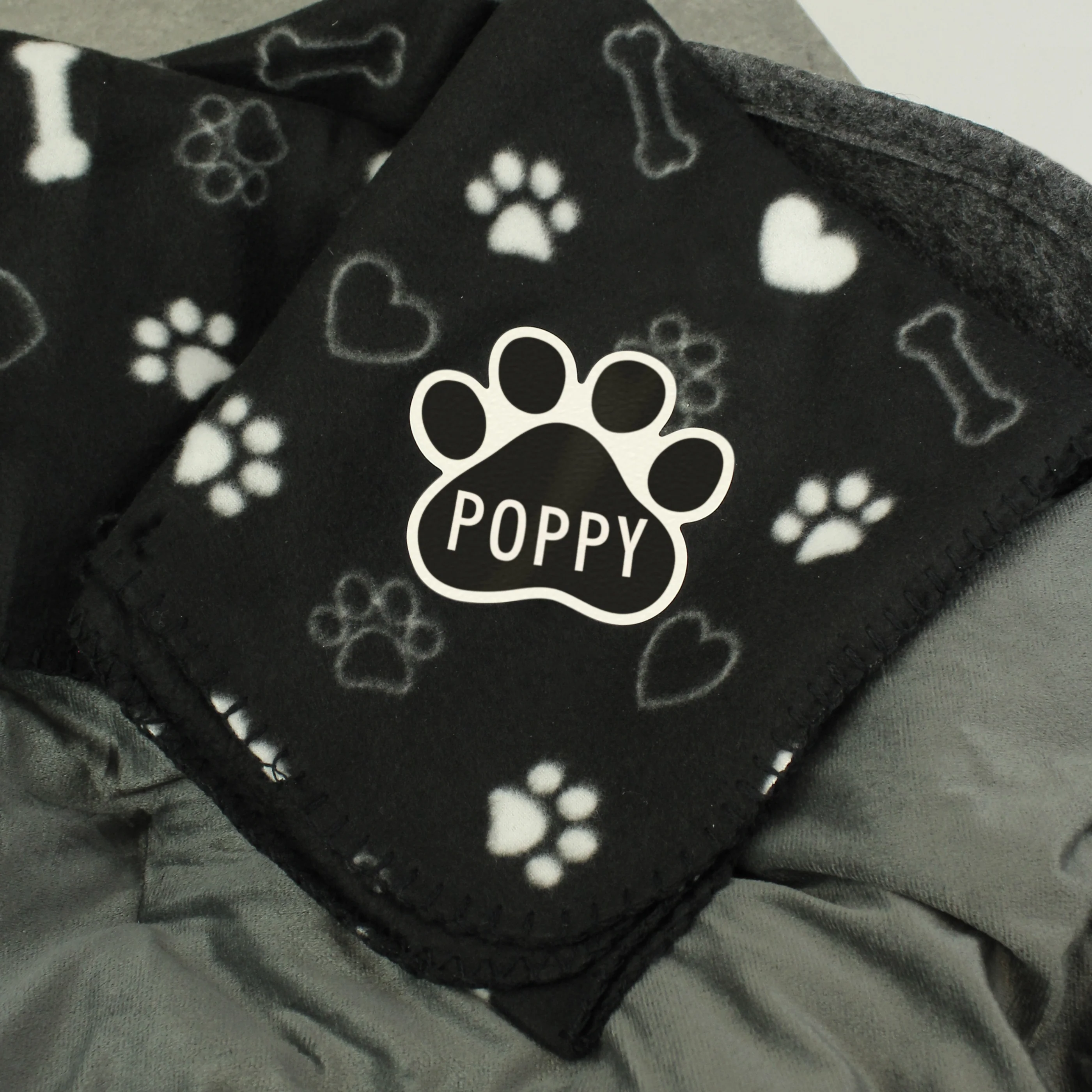 Personalised Dog Paw Print Fleece Blanket - Image 3