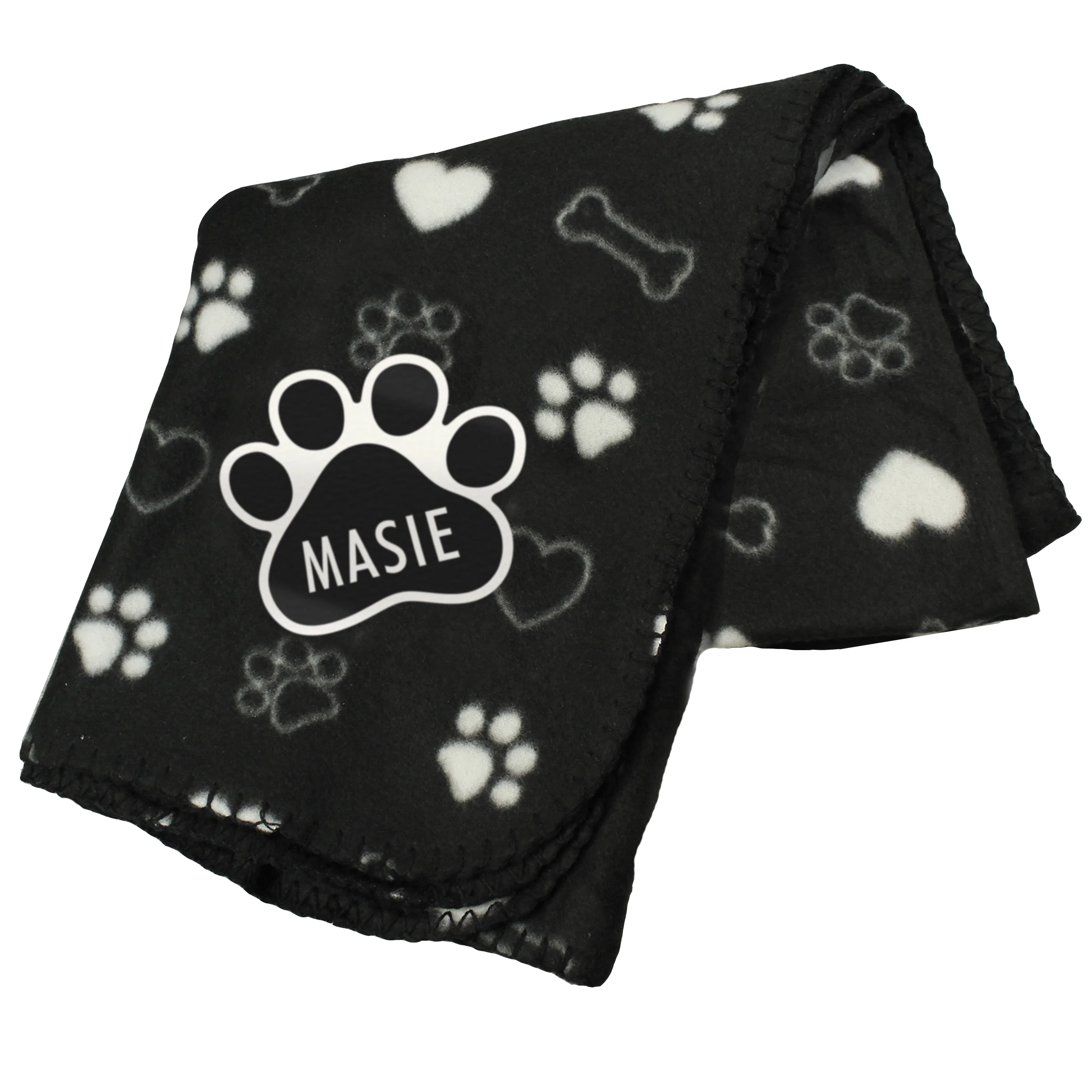 Personalised Dog Paw Print Fleece Blanket - Image 5
