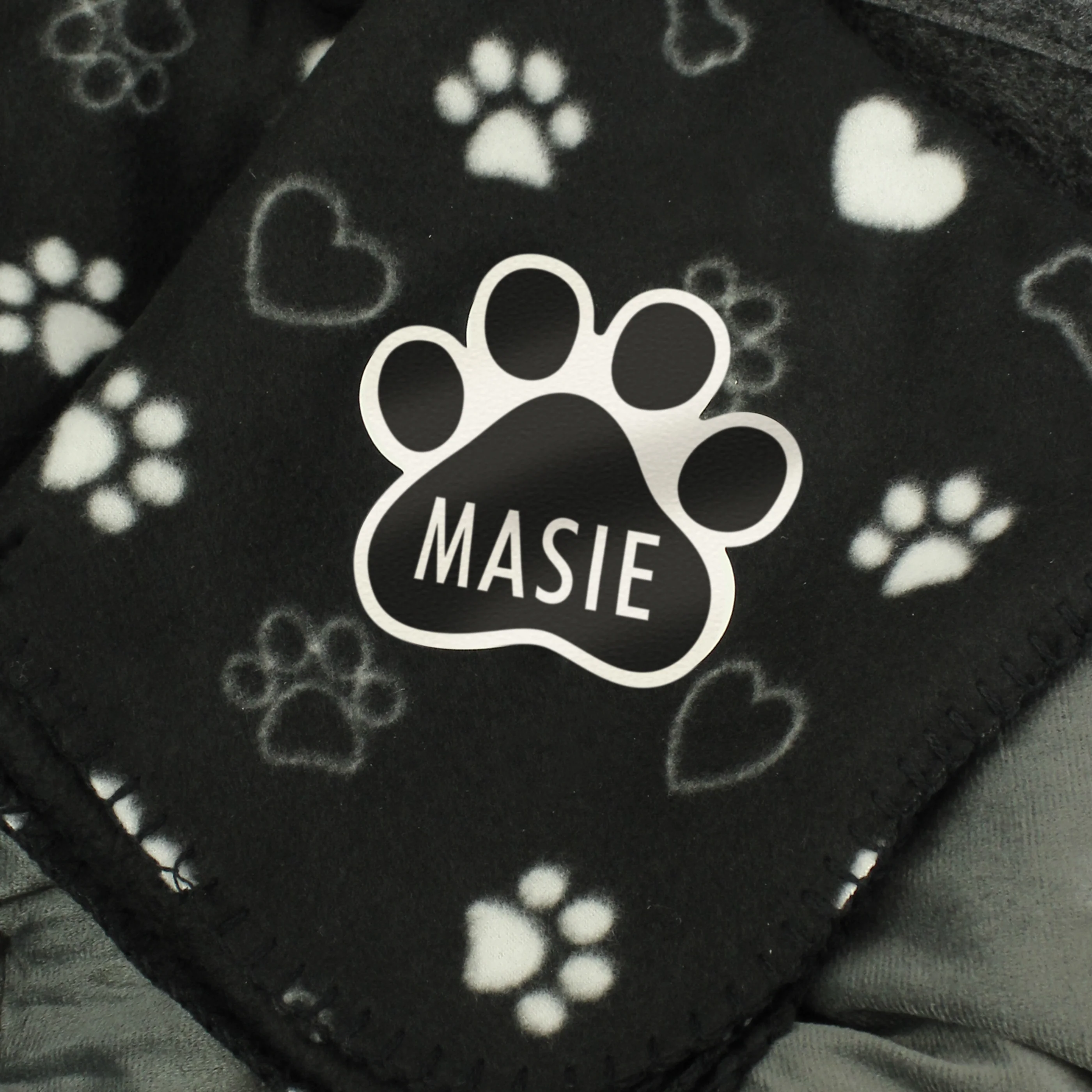 Personalised Dog Paw Print Fleece Blanket - Image 6