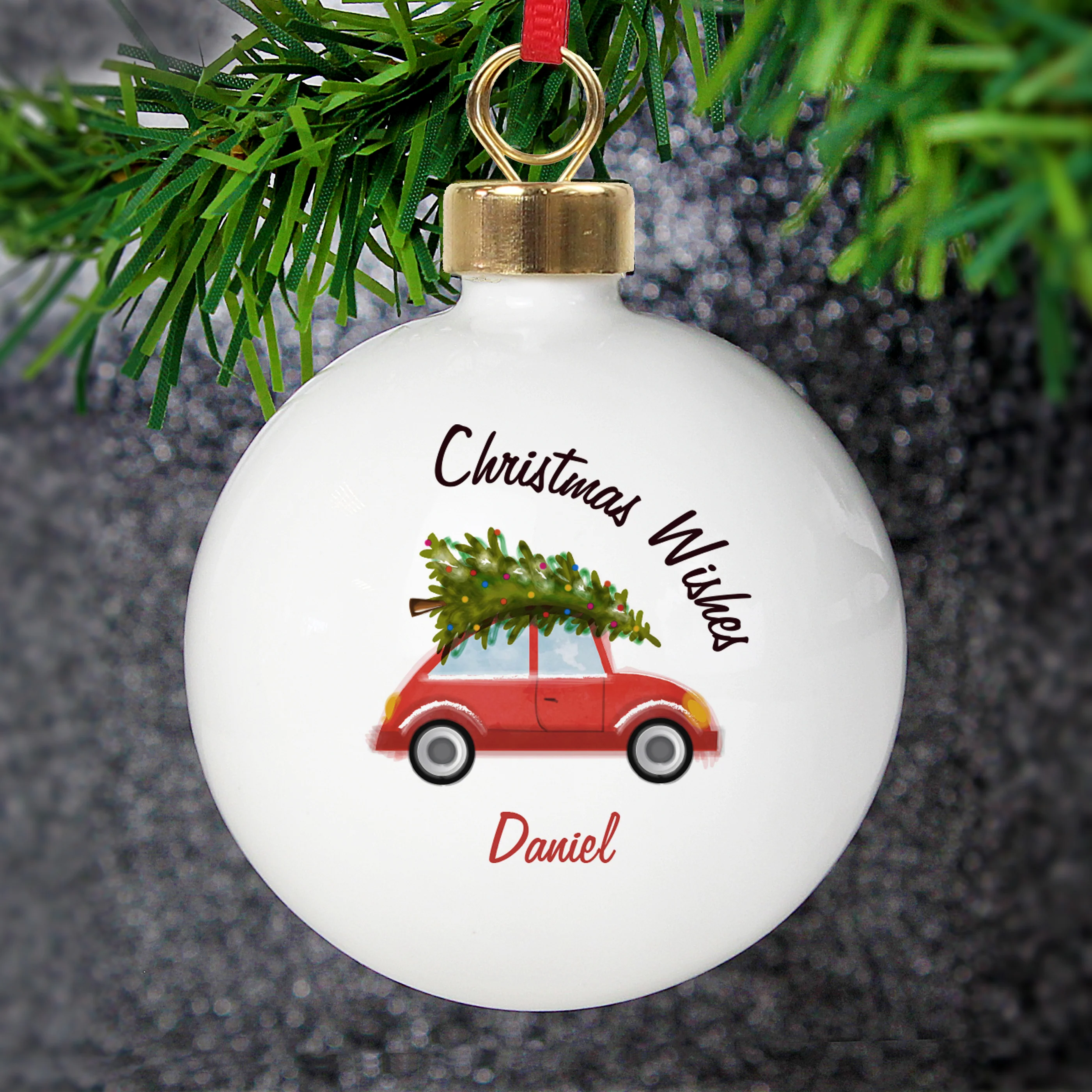 Personalised 'Driving Home For Christmas' Bauble - Image 5