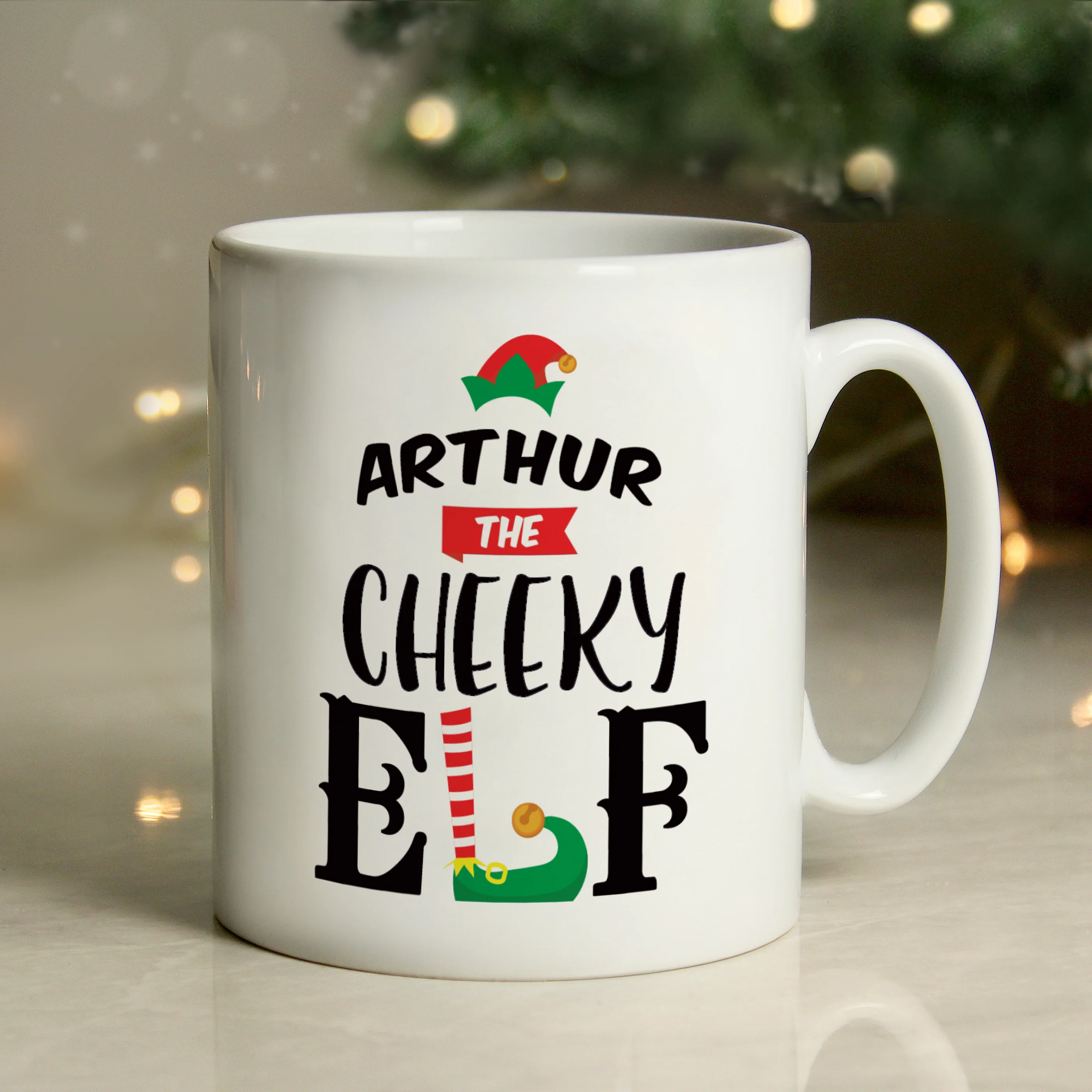 Personalised Elf Christmas Mug - Image 4