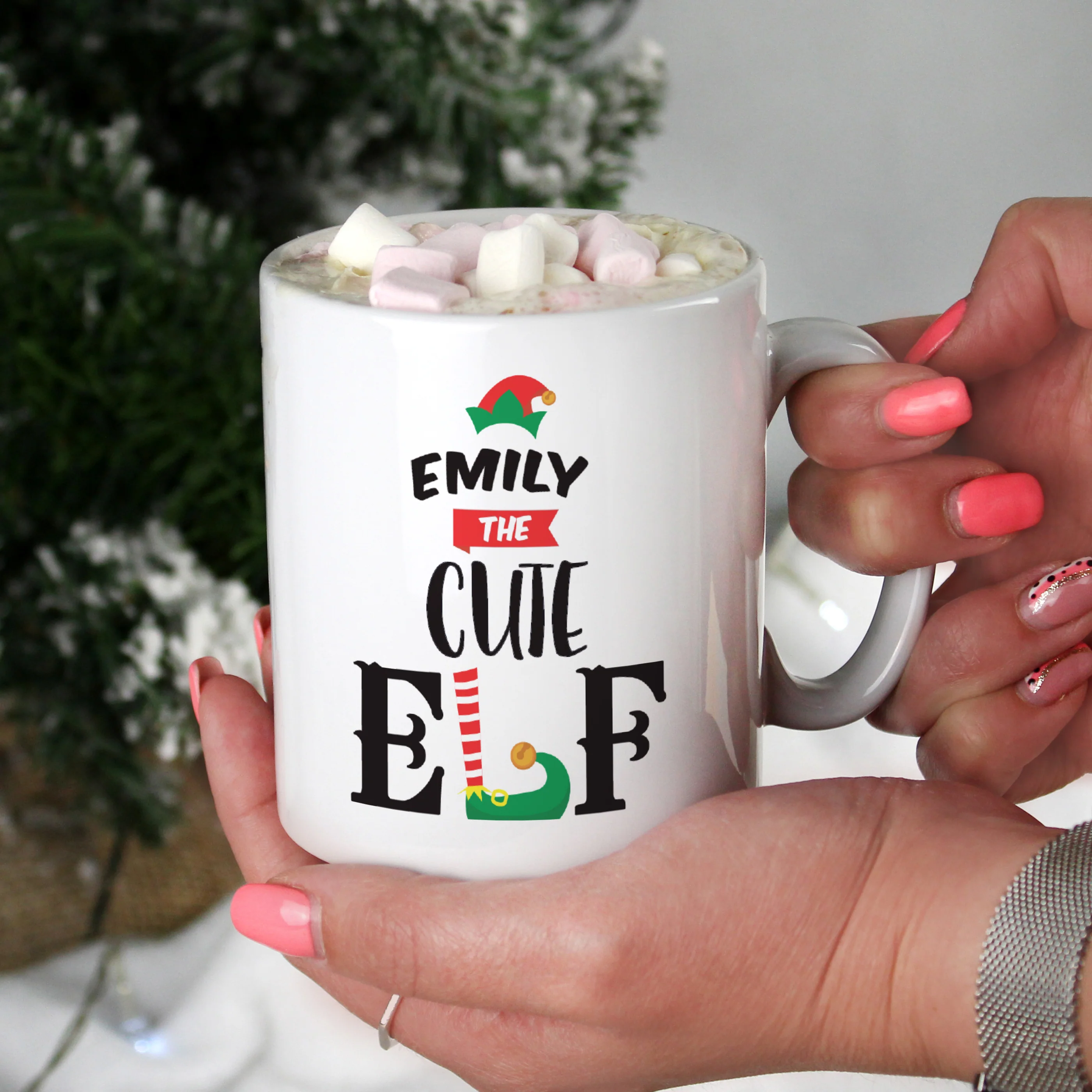 Personalised Elf Christmas Mug - Image 7