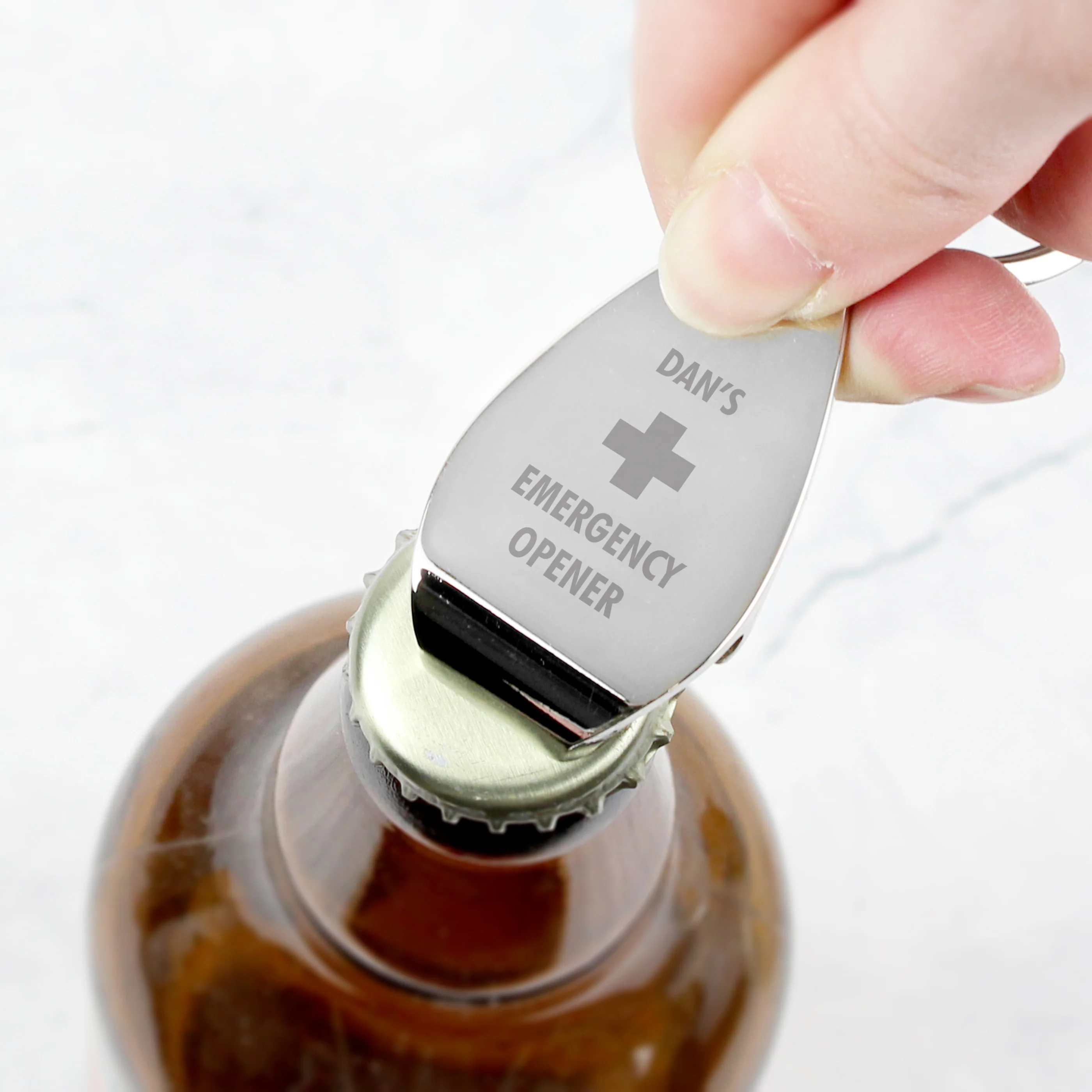 Personalised Emergency Bottle Opener Keyring - Image 5