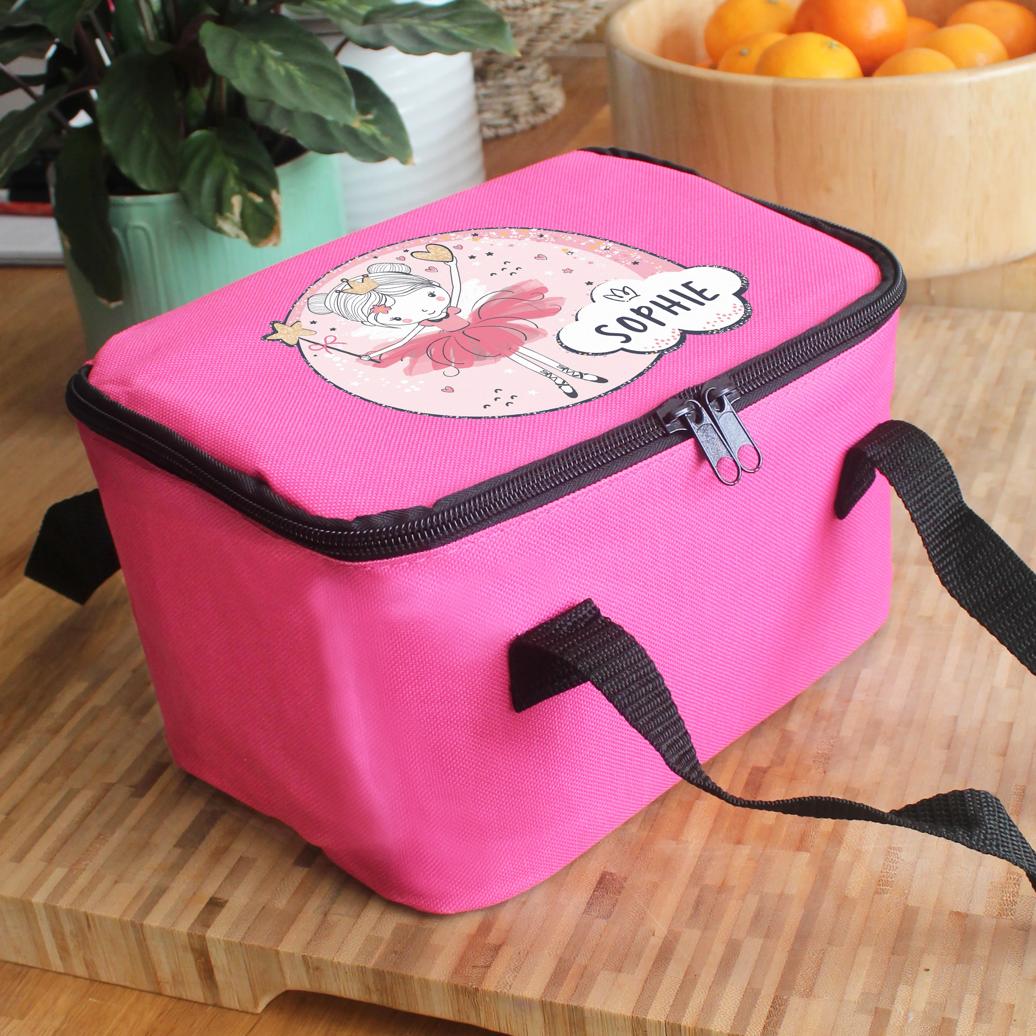 Personalised Fairy Pink Lunch Bag - Image 4