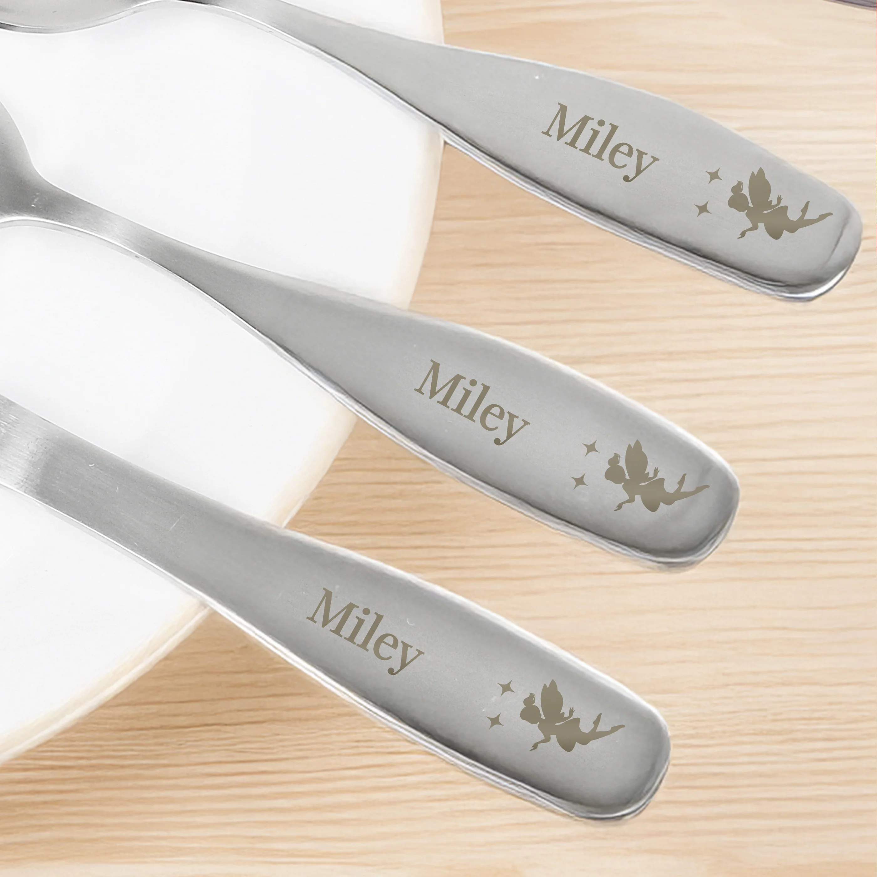 Personalised Fairy Princess 3 Piece Cutlery Set - Image 2