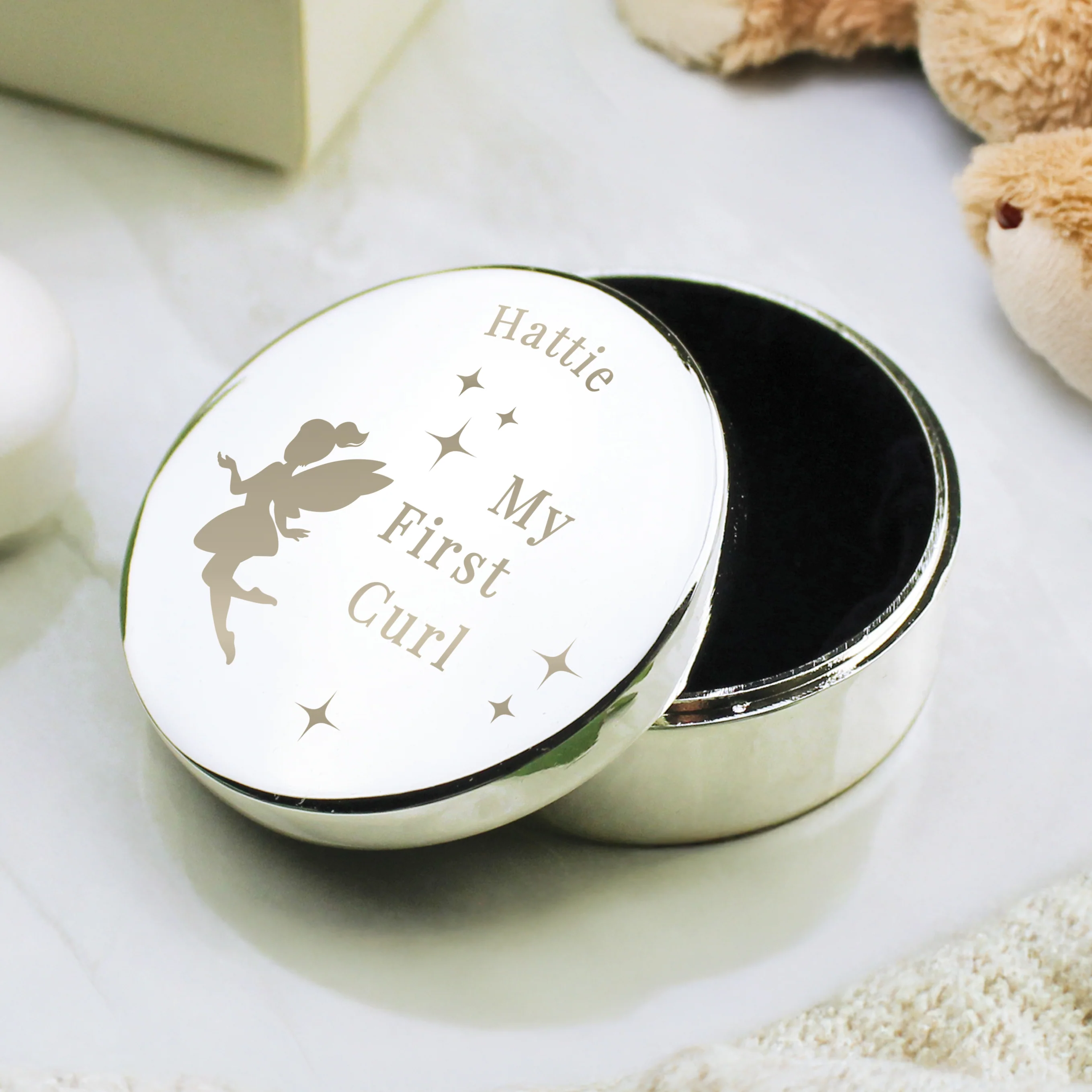 Personalised Fairy Princess First Curl Trinket Box - Image 4