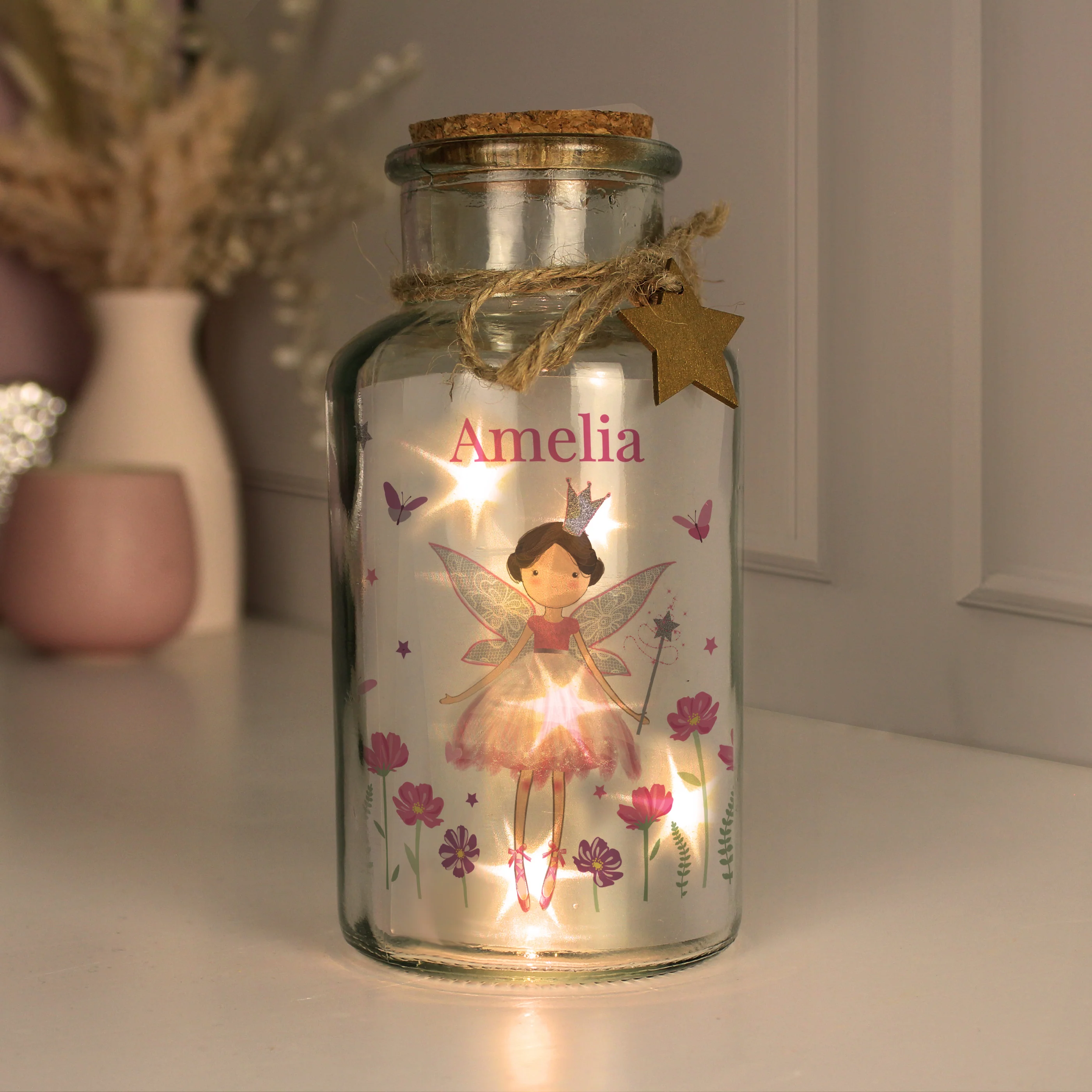 Personalised Fairy Princess LED Glass Jar - Image 2