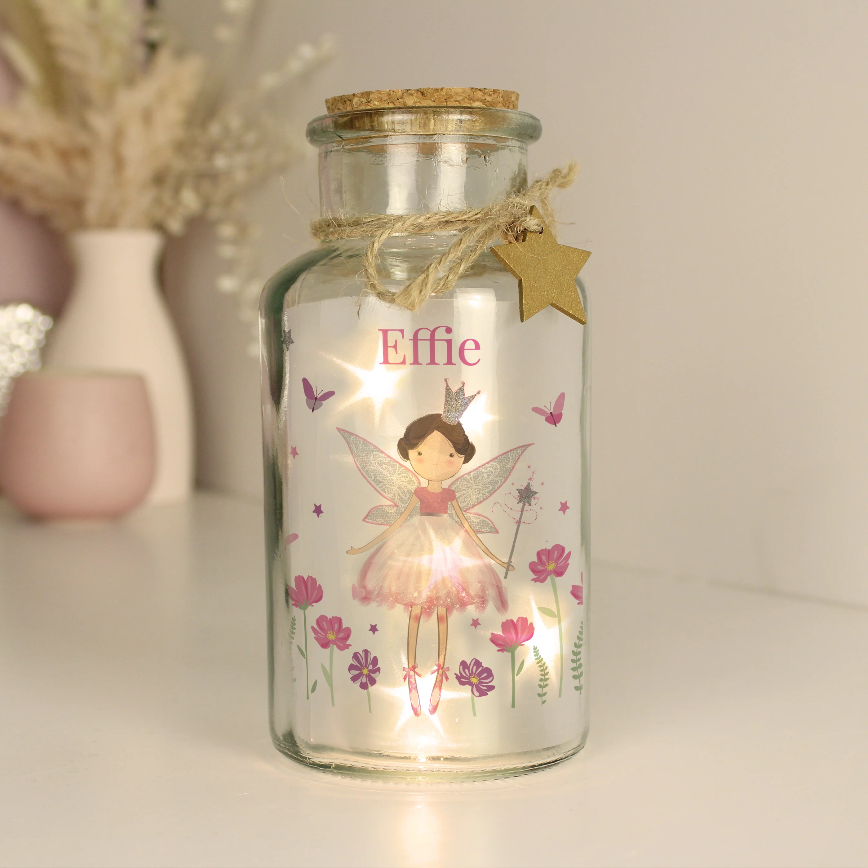 Personalised Fairy Princess LED Glass Jar - Image 3