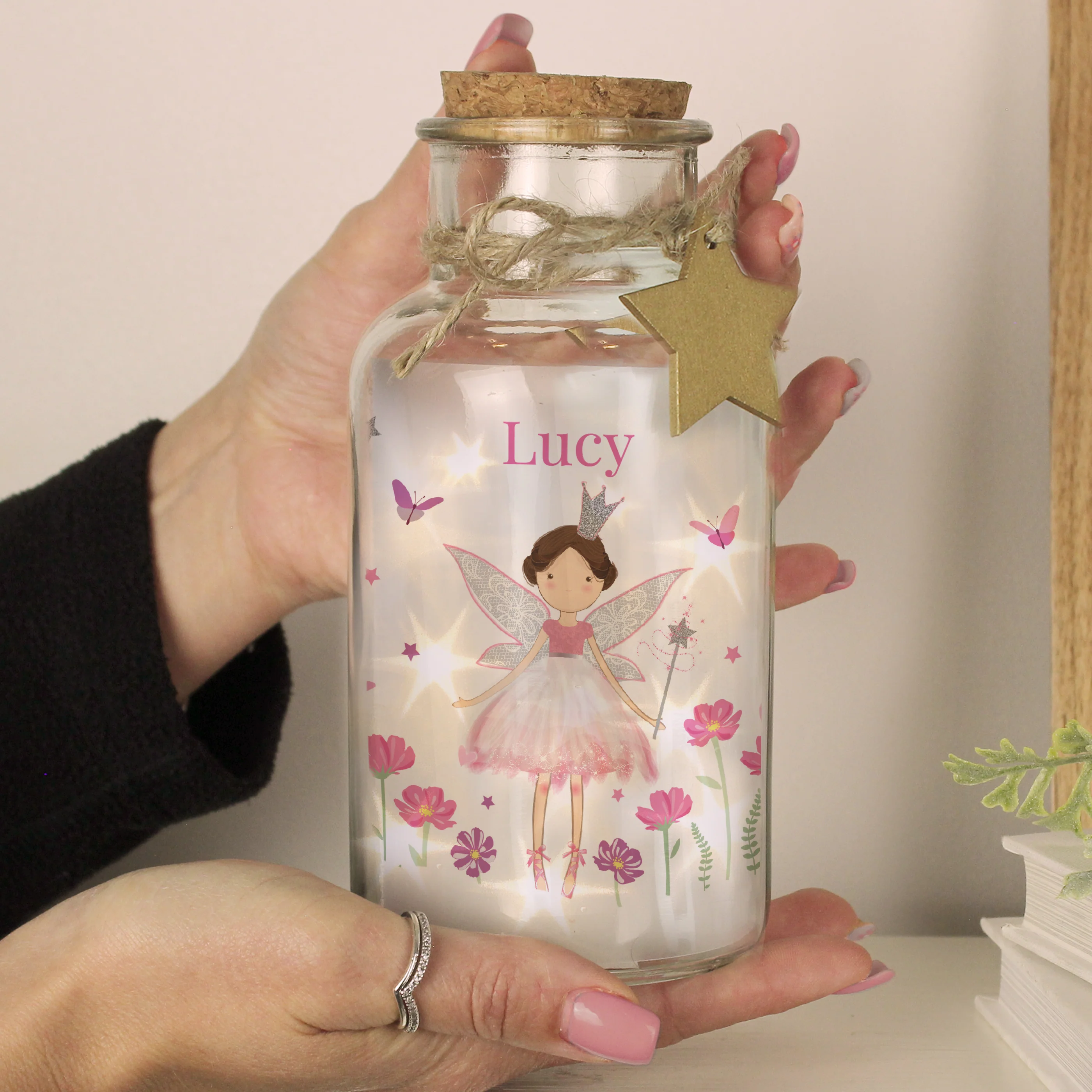 Personalised Fairy Princess LED Glass Jar - Image 4