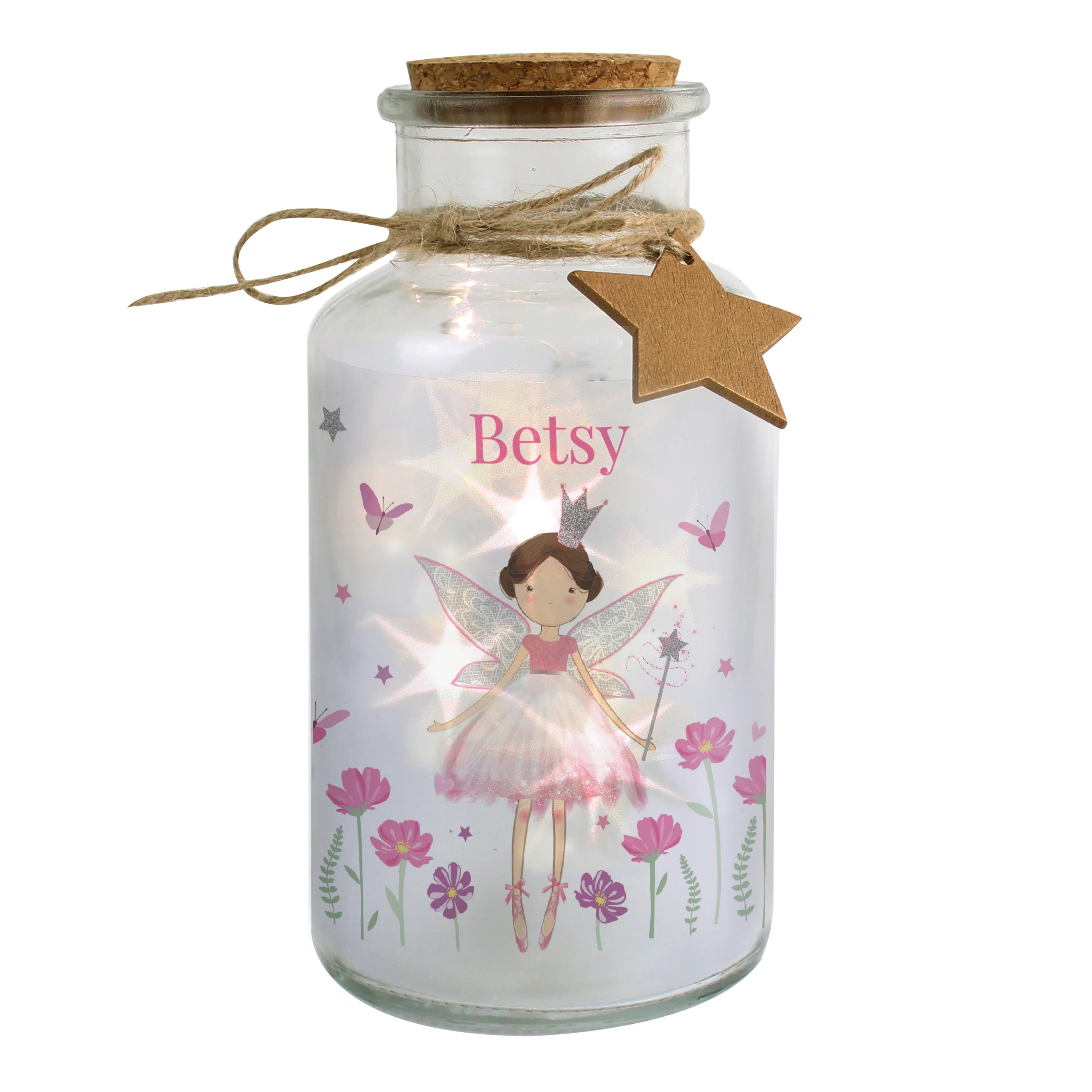 Personalised Fairy Princess LED Glass Jar - Image 5