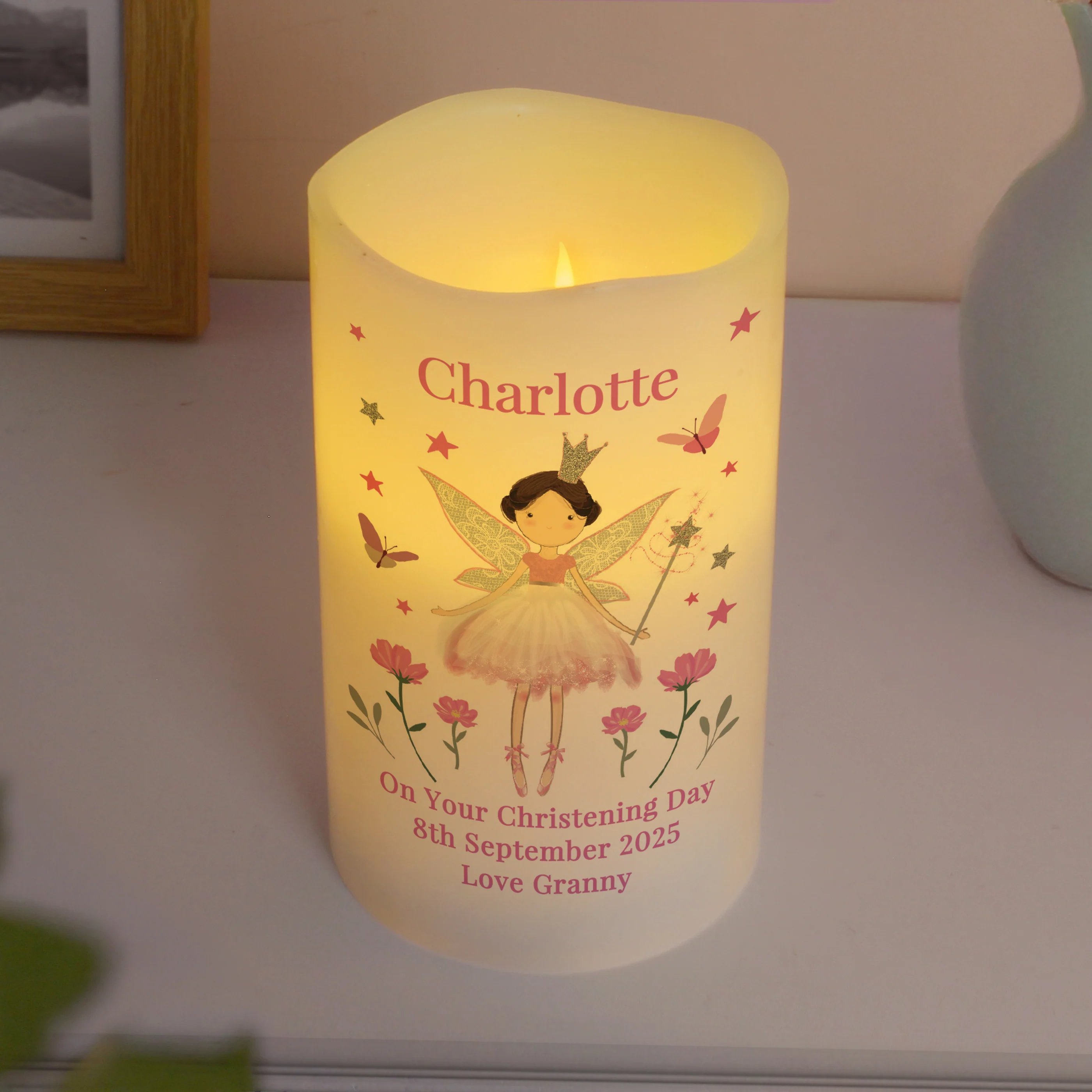 Personalised Fairy Princess Night Light LED Candle - Image 2
