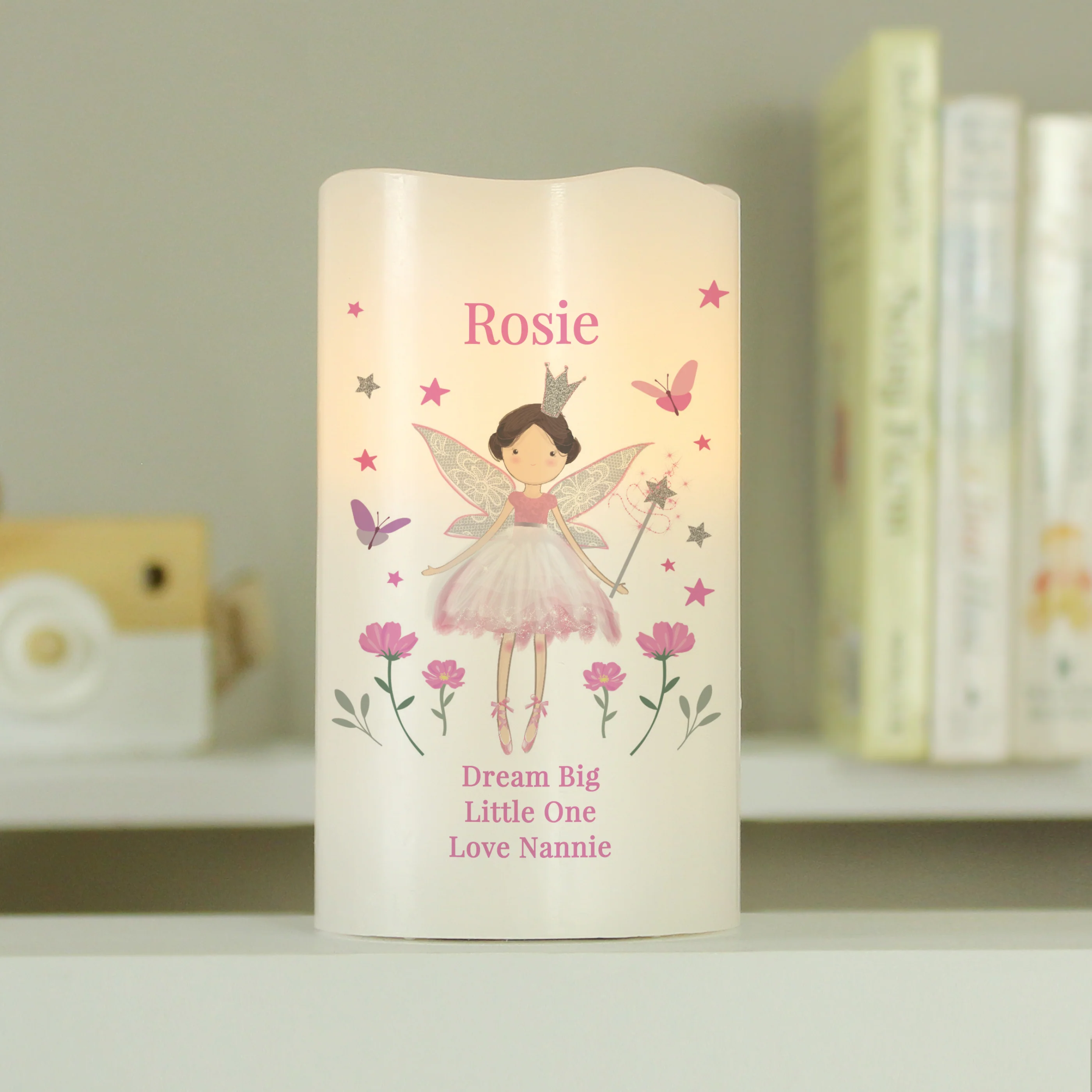 Personalised Fairy Princess Night Light LED Candle - Image 4