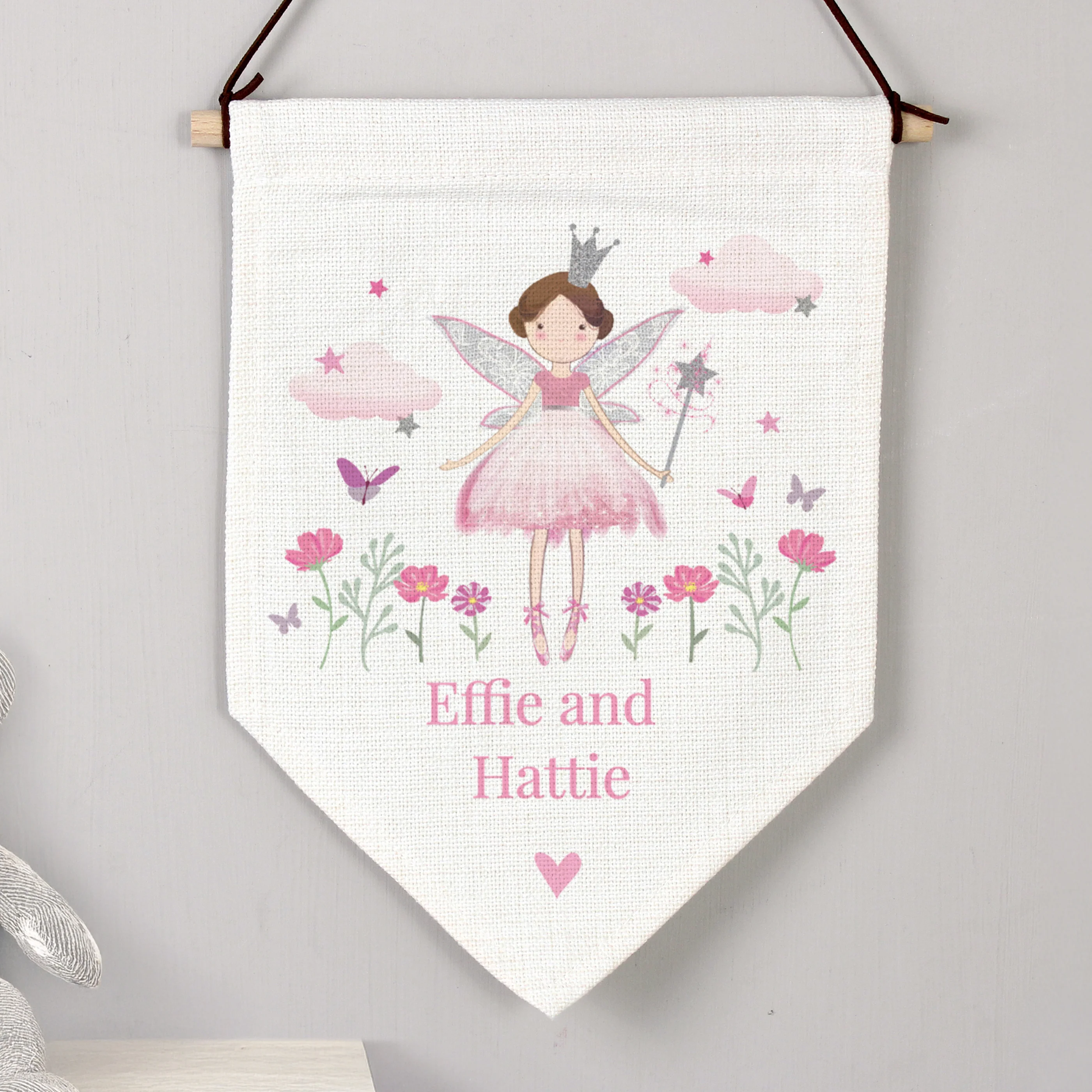 Personalised Fairy Princess Wall Art Banner - Image 2