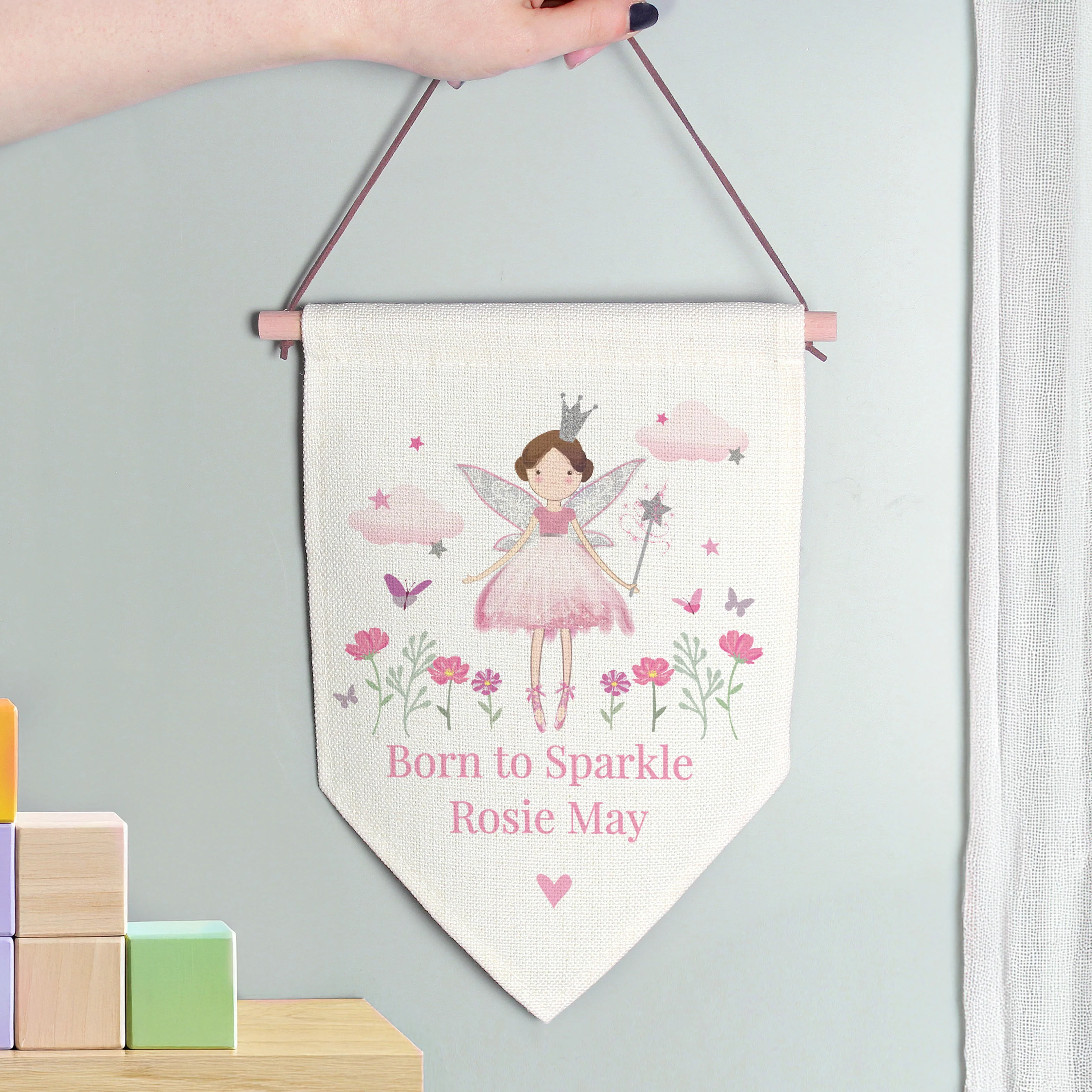 Personalised Fairy Princess Wall Art Banner - Image 3