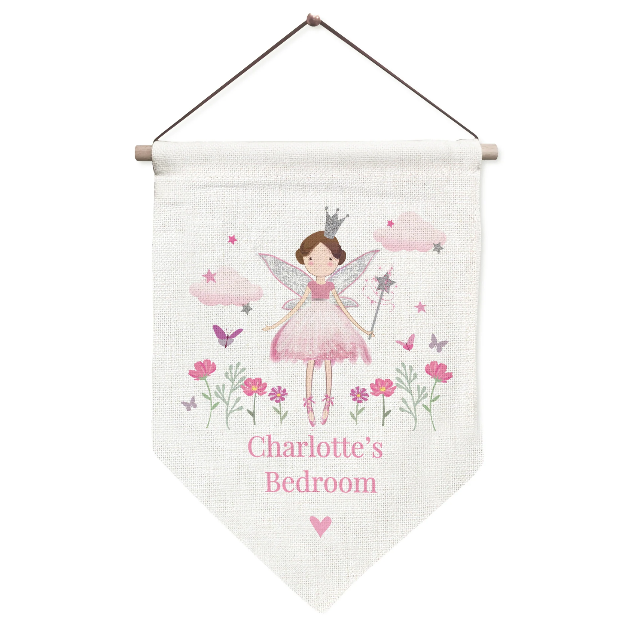 Personalised Fairy Princess Wall Art Banner - Image 5