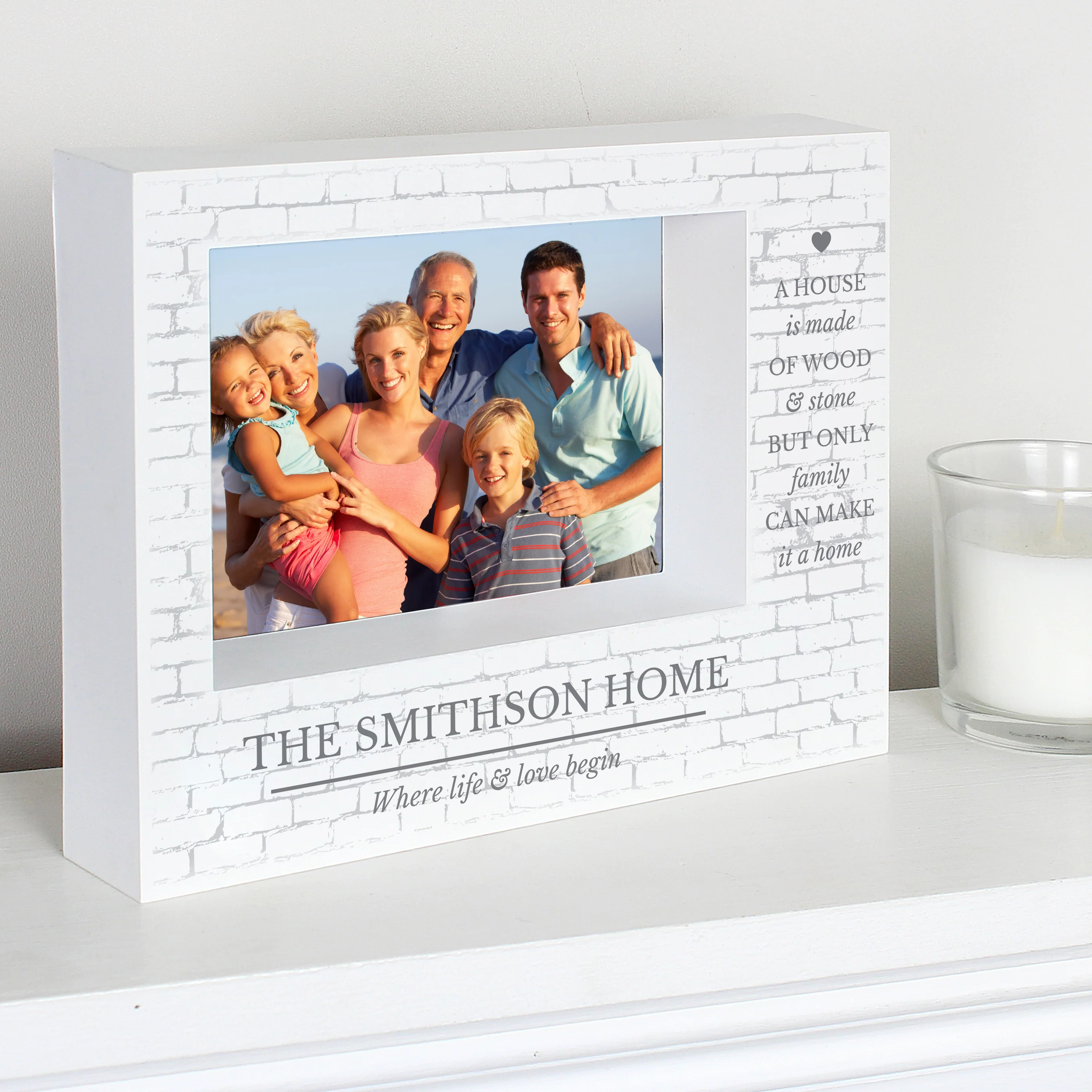 Personalised Family 5x7 Landscape Box Photo Frame - Image 3