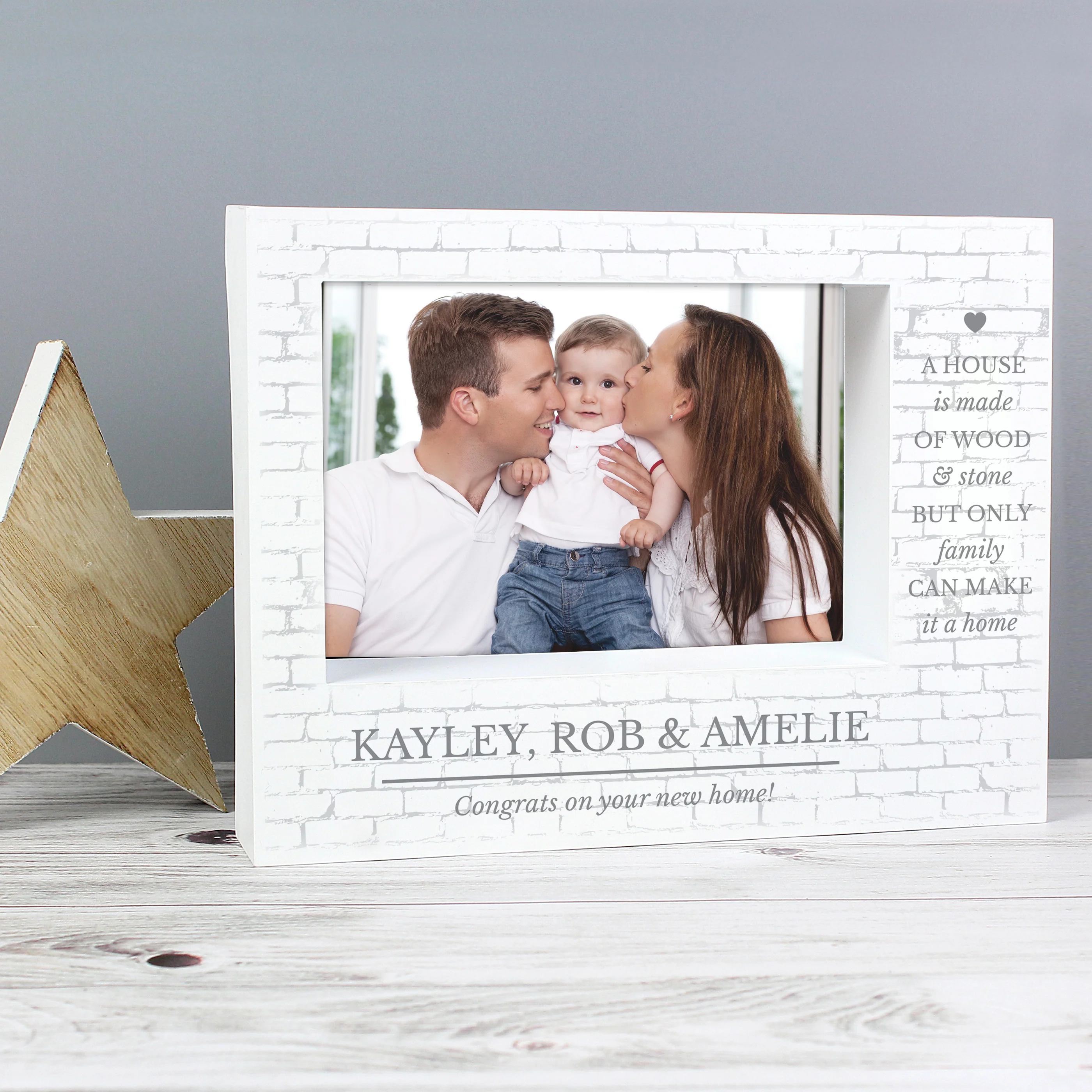 Personalised Family 5x7 Landscape Box Photo Frame - Image 5