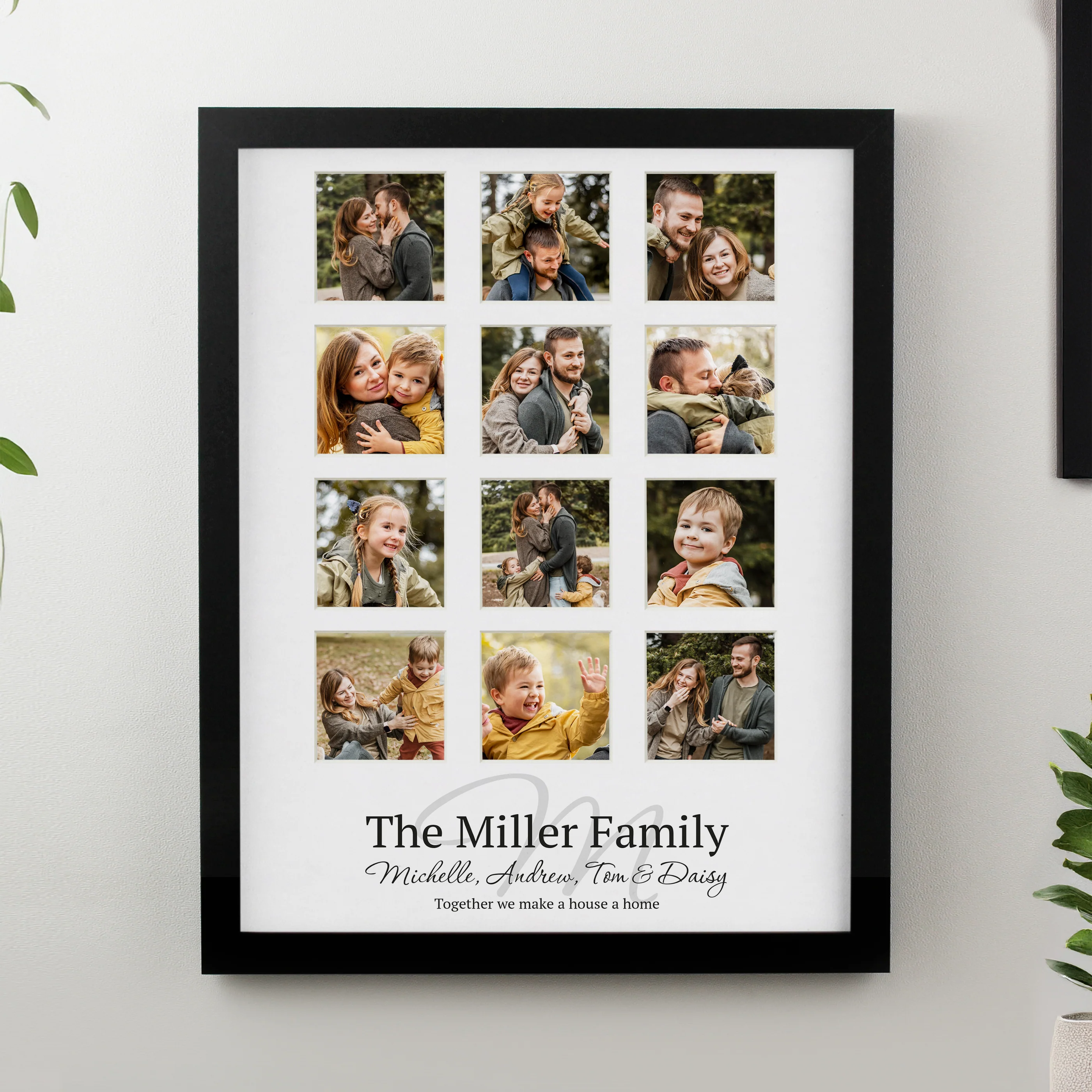 Personalised Family Black Multi Photo Frame - Image 3