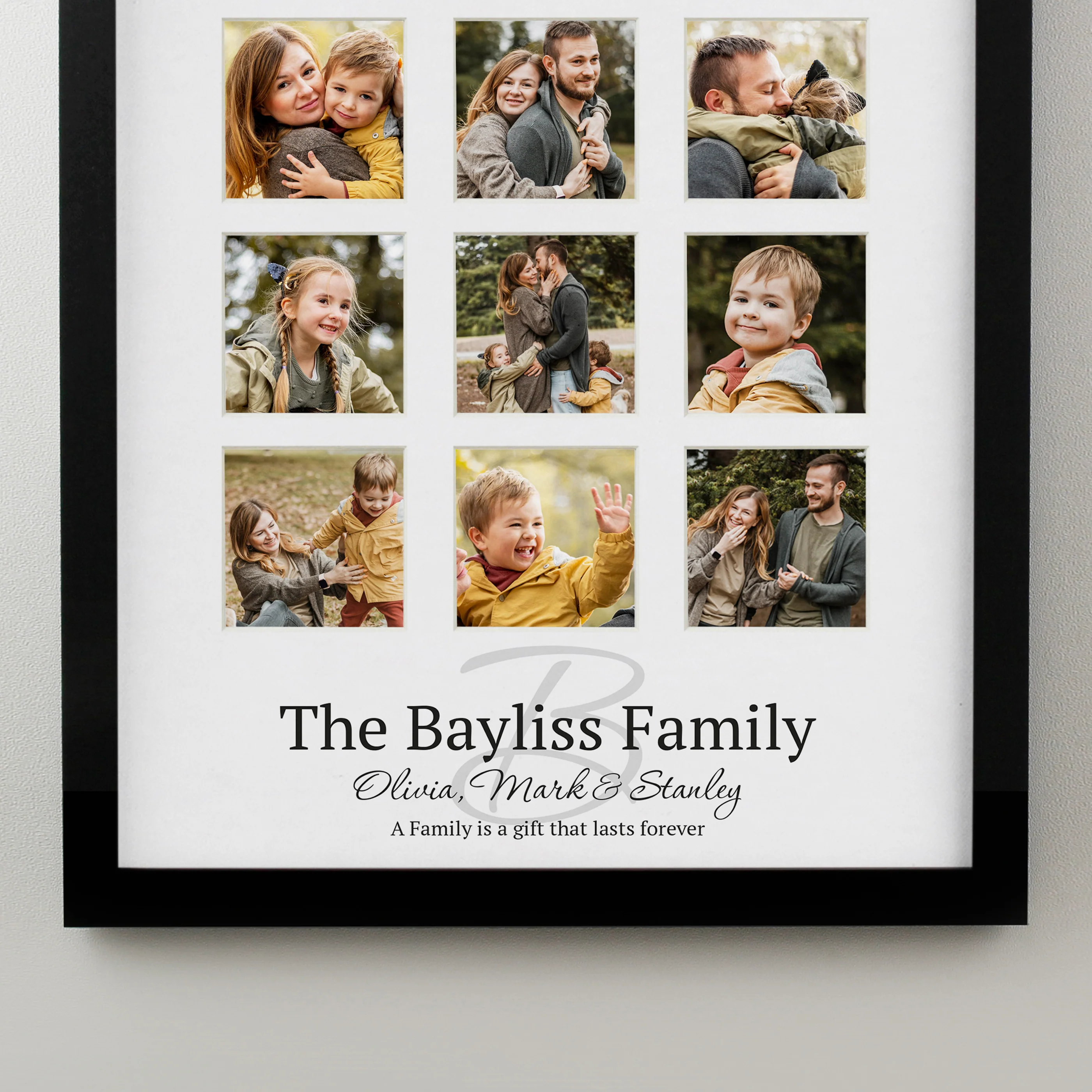 Personalised Family Black Multi Photo Frame - Image 6