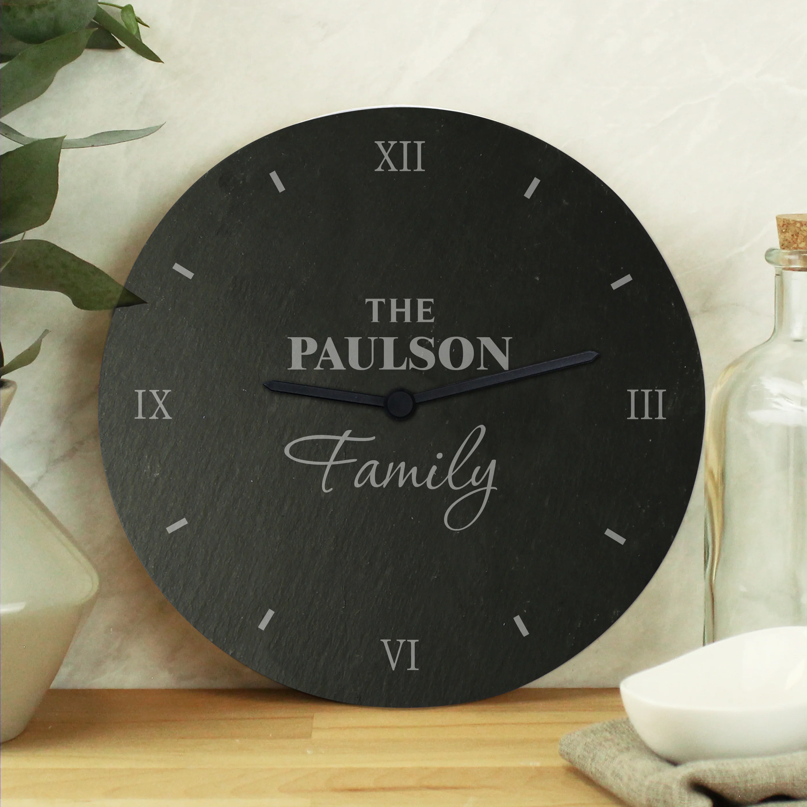 Personalised Family Slate Clock - Image 4