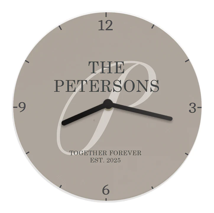Personalised Family Wooden Clock
