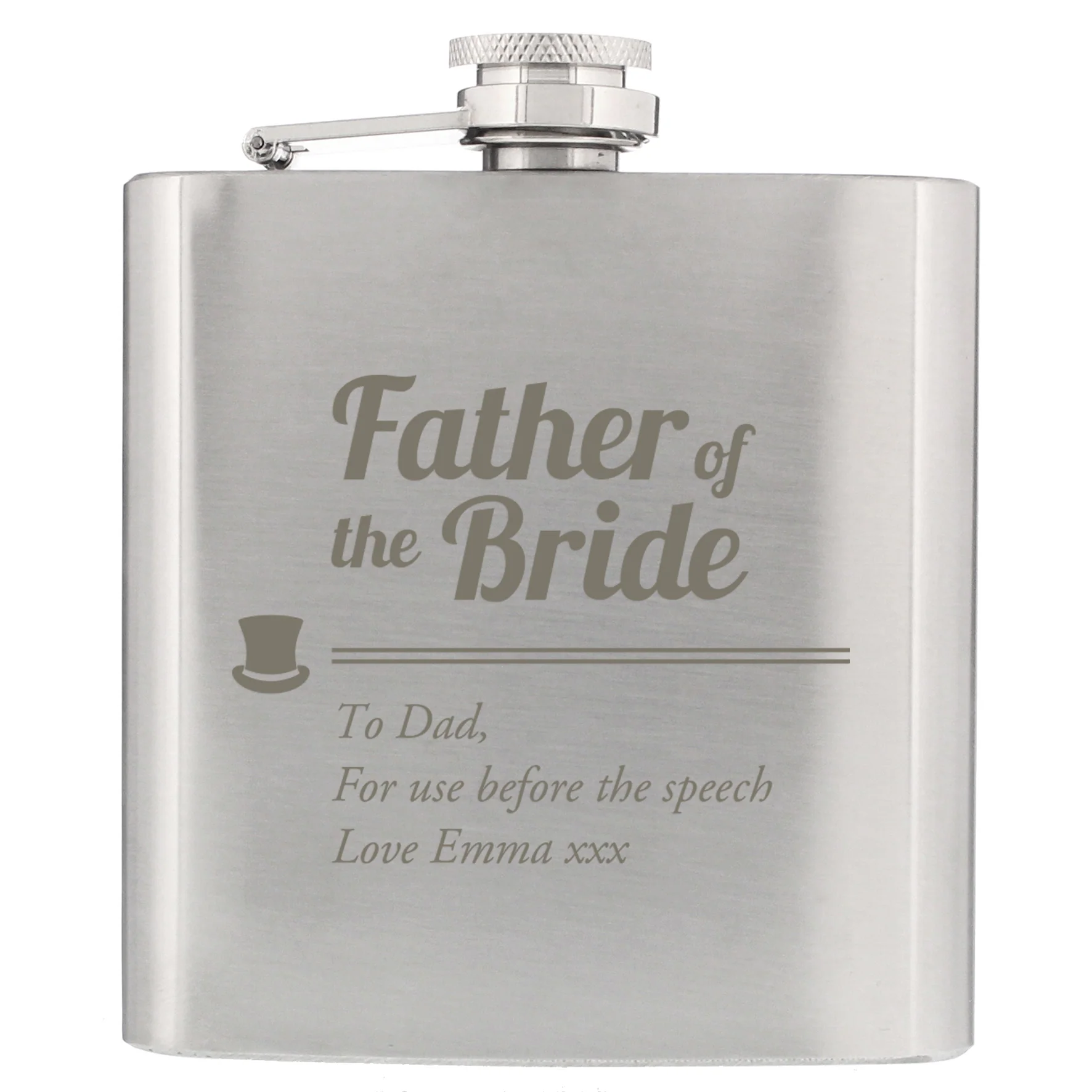 Personalised Father of the Bride Hip Flask - Image 2
