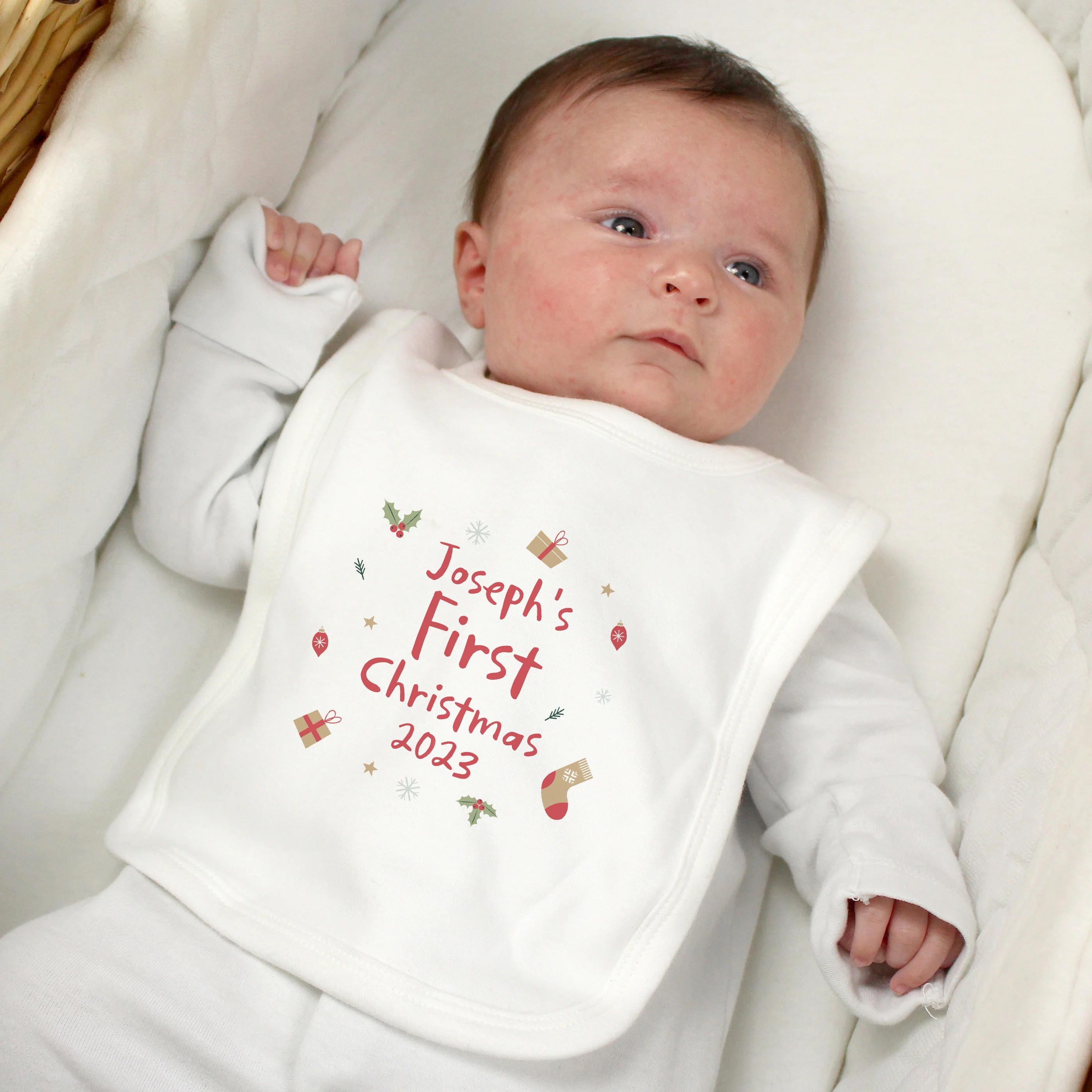 Personalised First Christmas Bib - Image 4