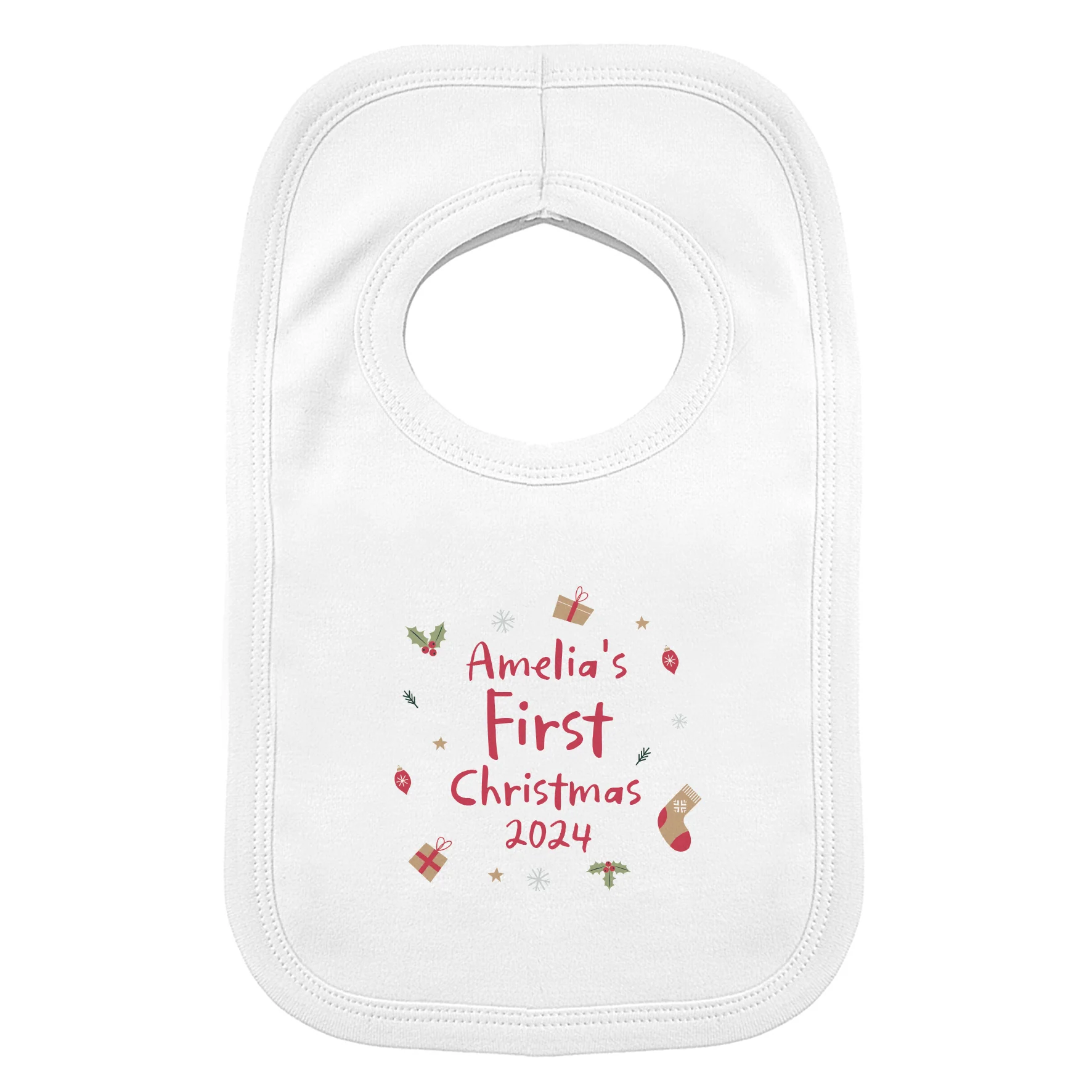 Personalised First Christmas Bib - Image 5