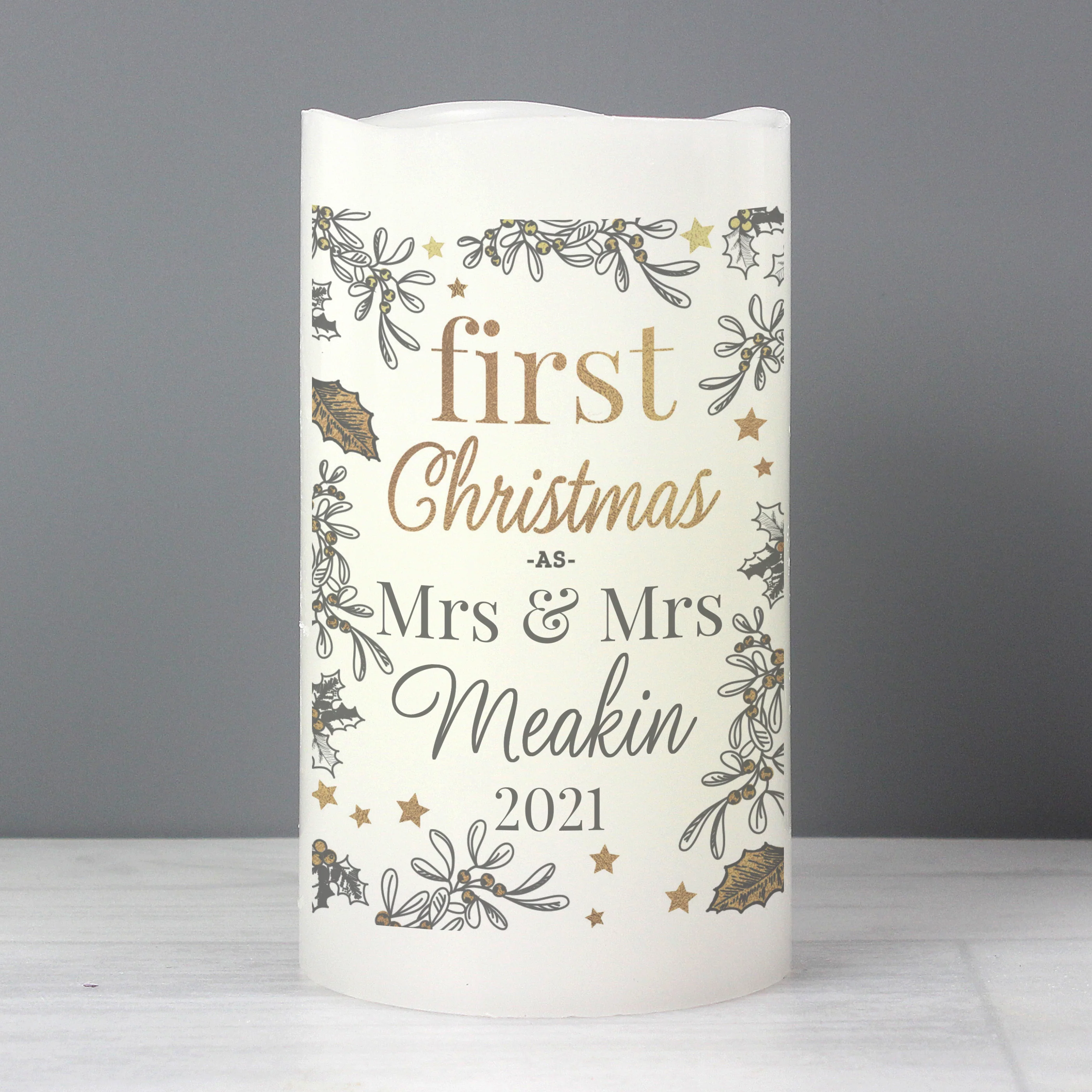 Personalised First Christmas LED Candle - Image 6