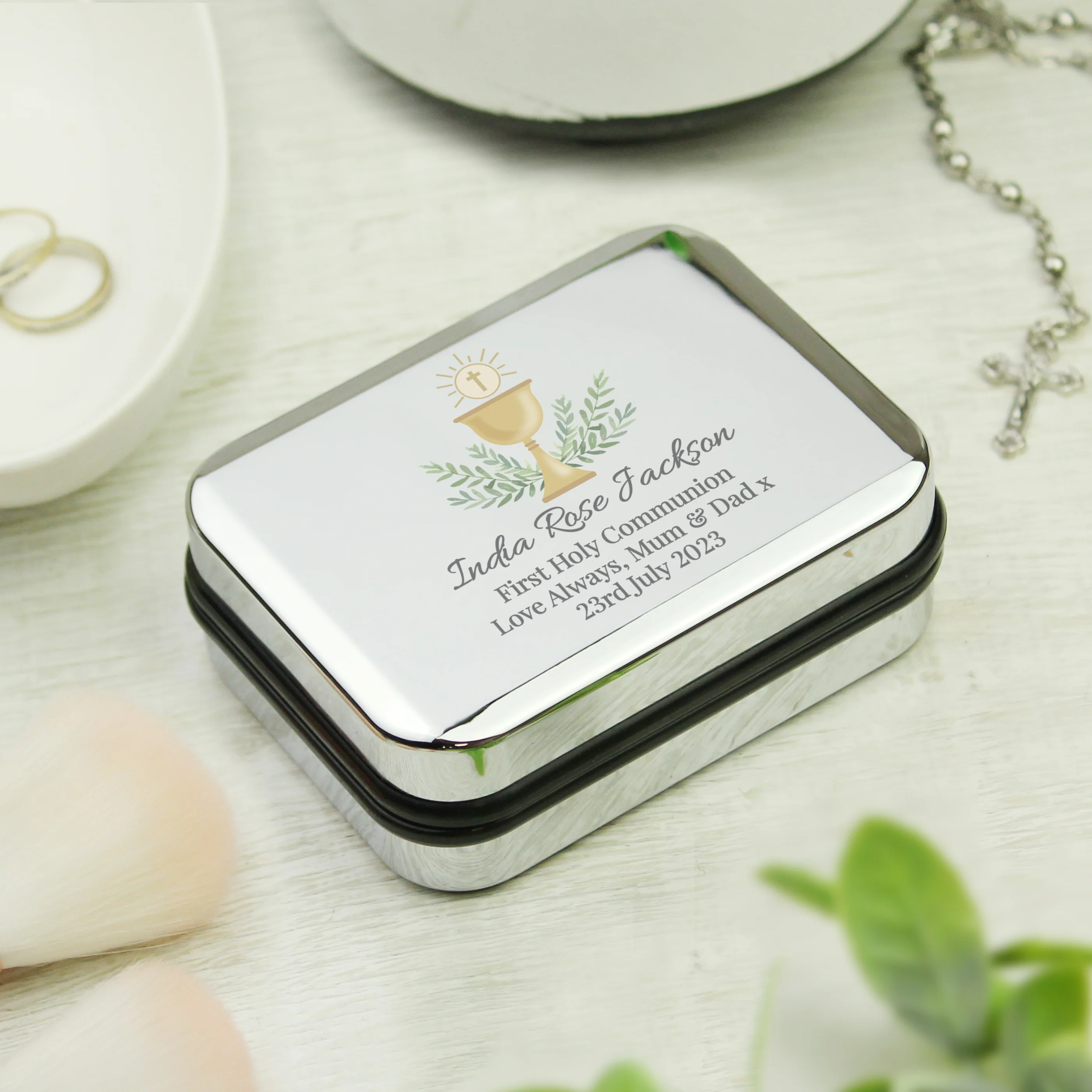 Personalised First Holy Communion Necklace Gift Box - Image 3