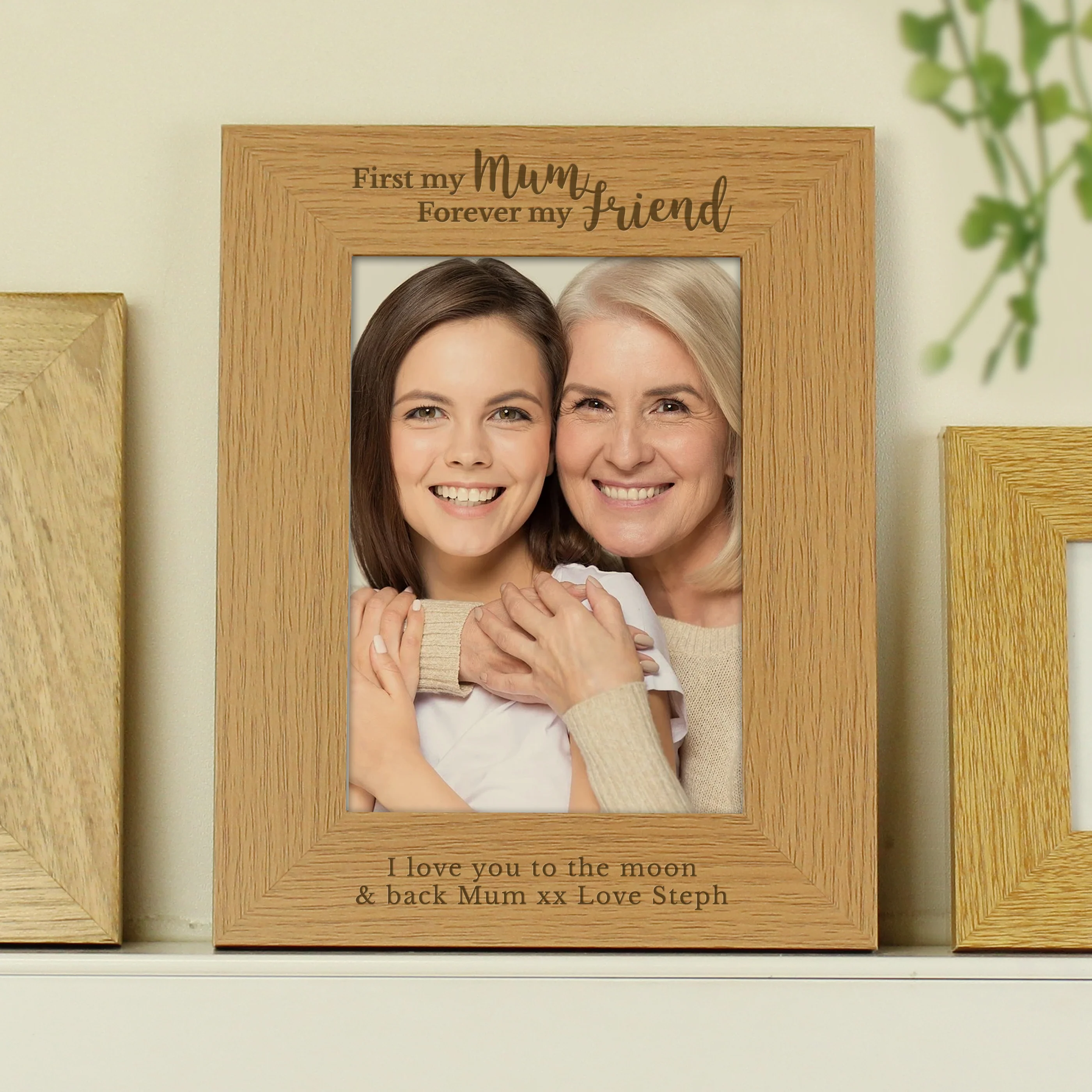 Personalised First My Mum Forever My Friend 5x7 Oak Finish Photo Frame - Image 2