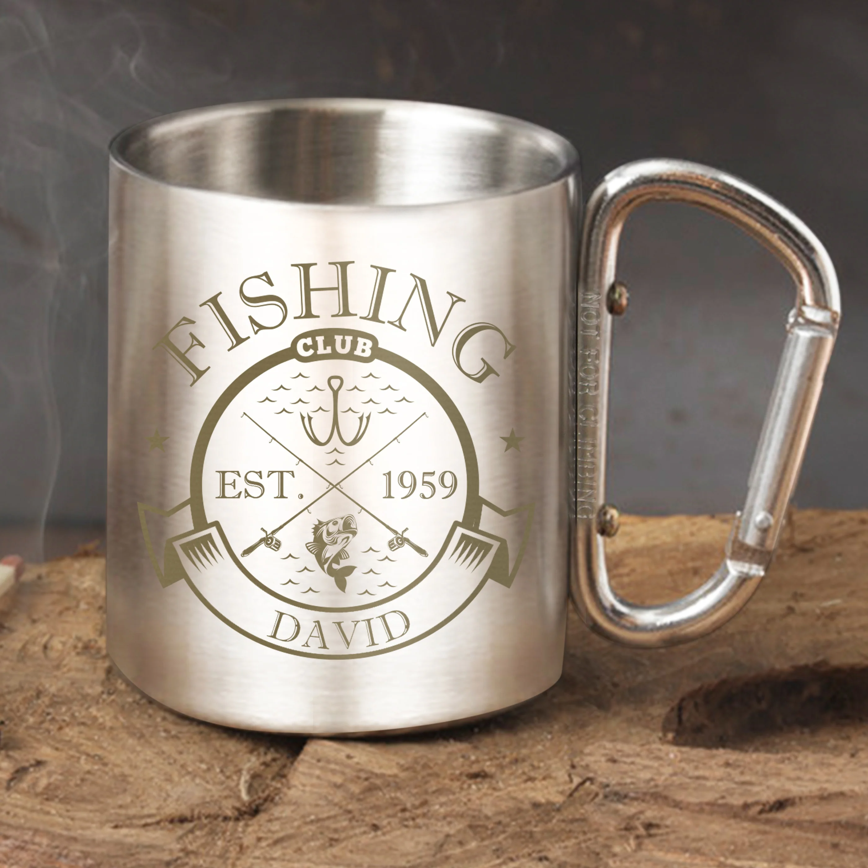 Personalised Fishing Club Stainless Steel Mug - Image 5