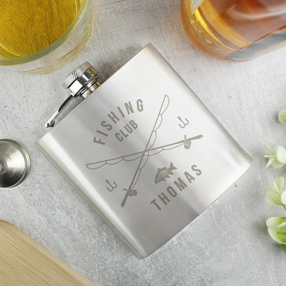 Personalised Fishing Hip Flask - Image 2