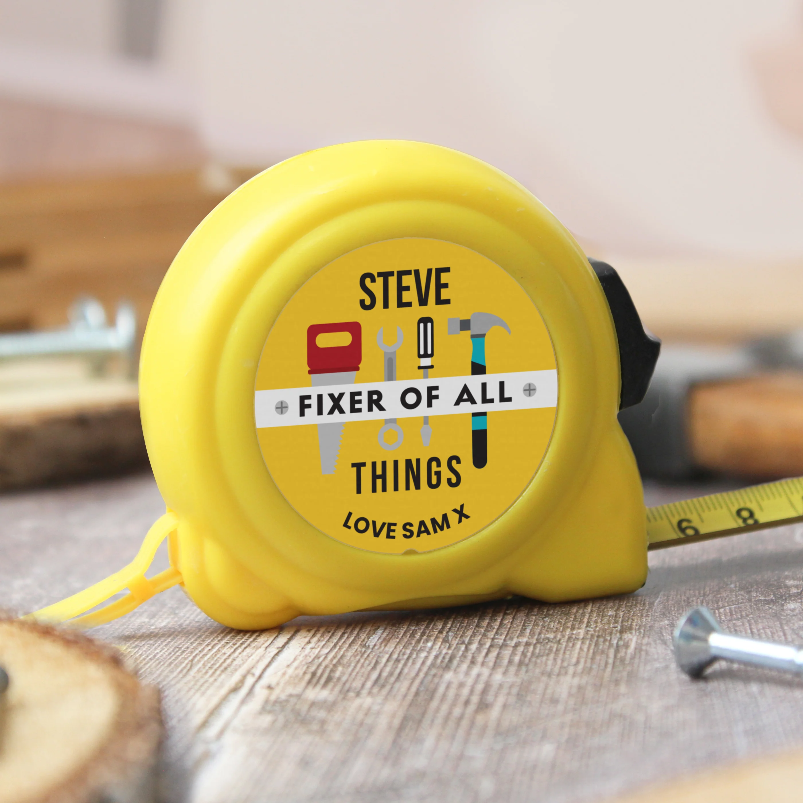 Personalised Fixer of All Things Tape Measure - Image 2